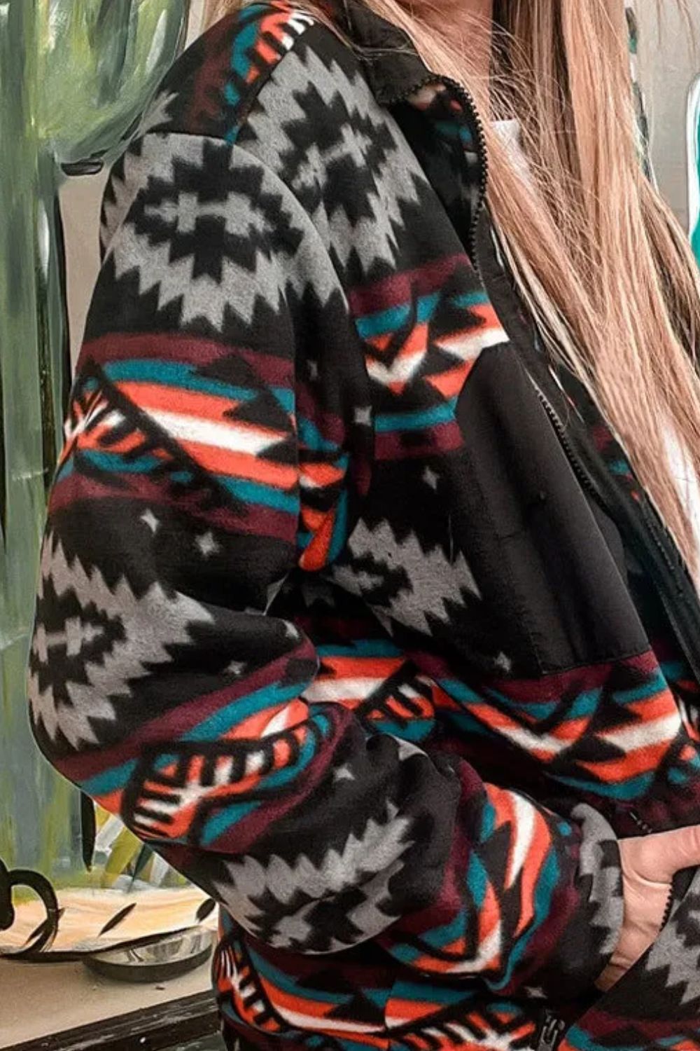 Zip Up Long Sleeve Jacket - Charming Charlie