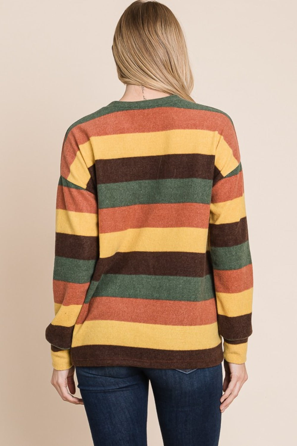 BOMBOM Multi-Color Striped Knit Top - Charming Charlie