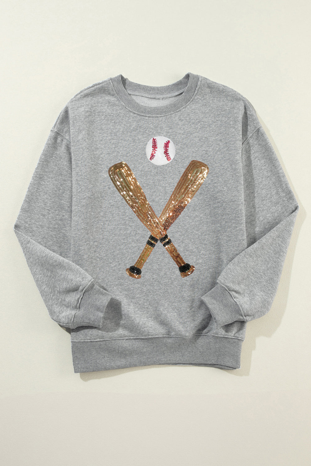 Sequin Baseball Long Sleeve Sweatshirt - Charming Charlie