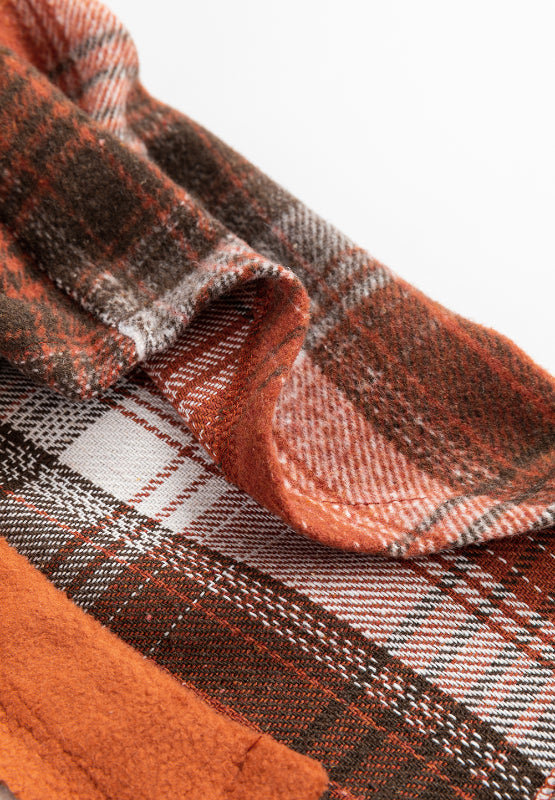 Plaid Button Up Long Sleeve Jacket - Charming Charlie
