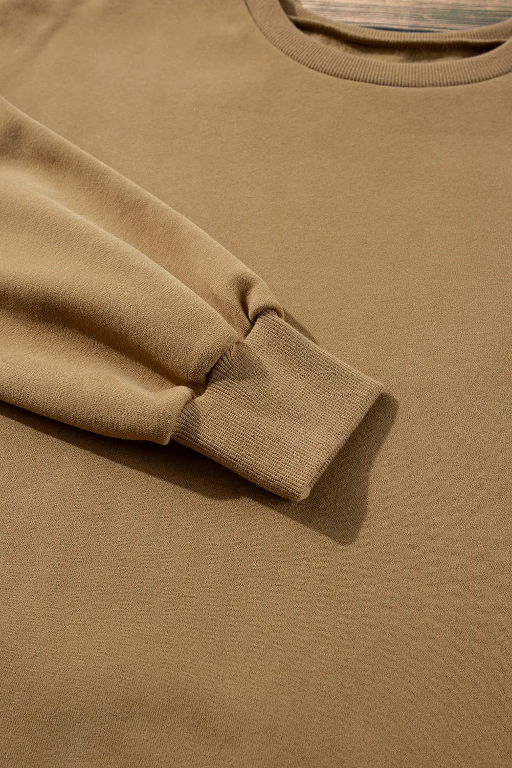 Round Neck Long Sleeve Sweatshirt - Charming Charlie