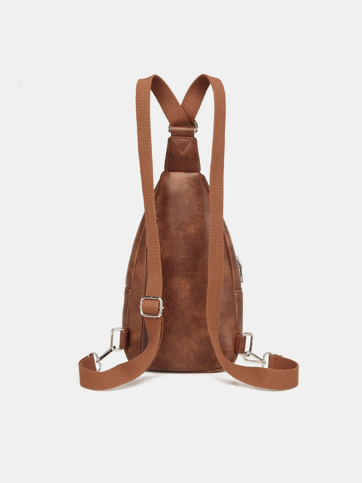 PU Leather Crossbody Bag with Two Detachable Strap - Charming Charlie