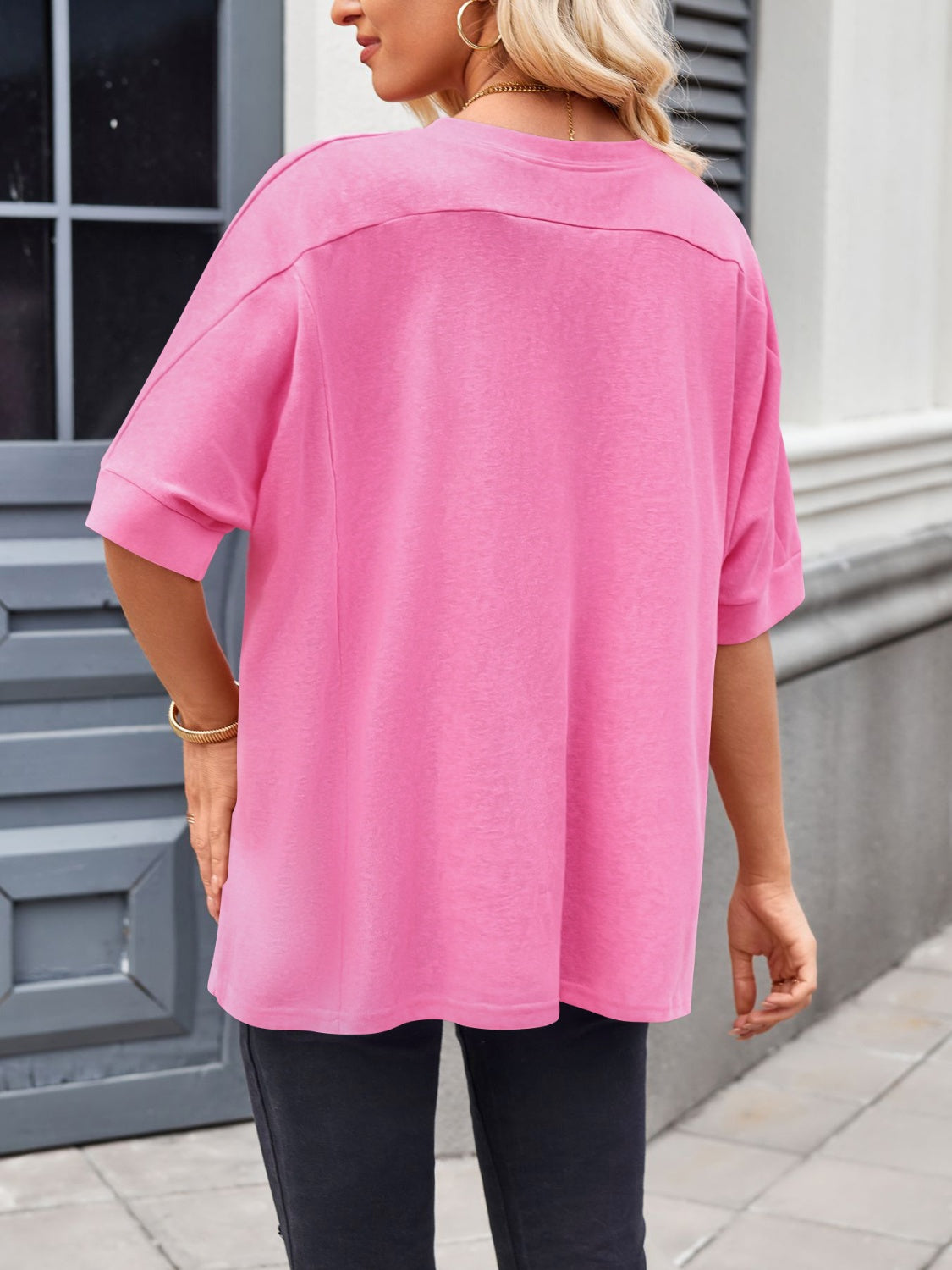 Lovelet Round Neck Half Sleeve T-Shirt - Charming Charlie