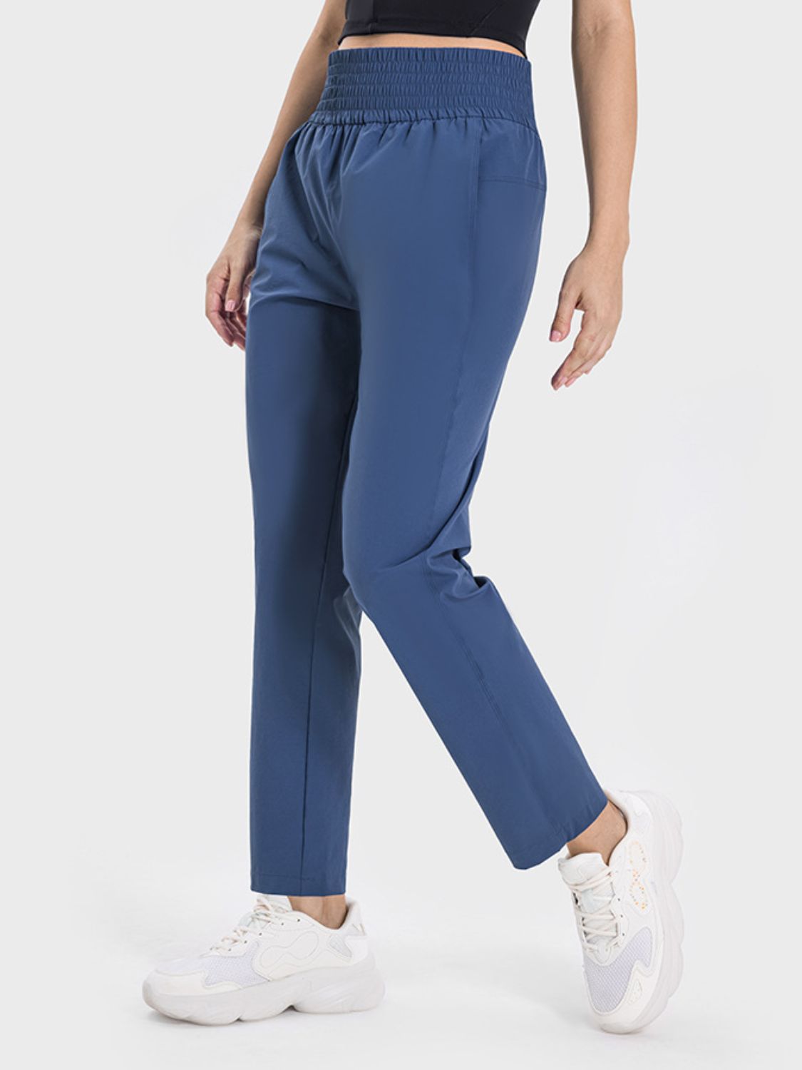 Pocketed High Waist Active Pants - Charming Charlie