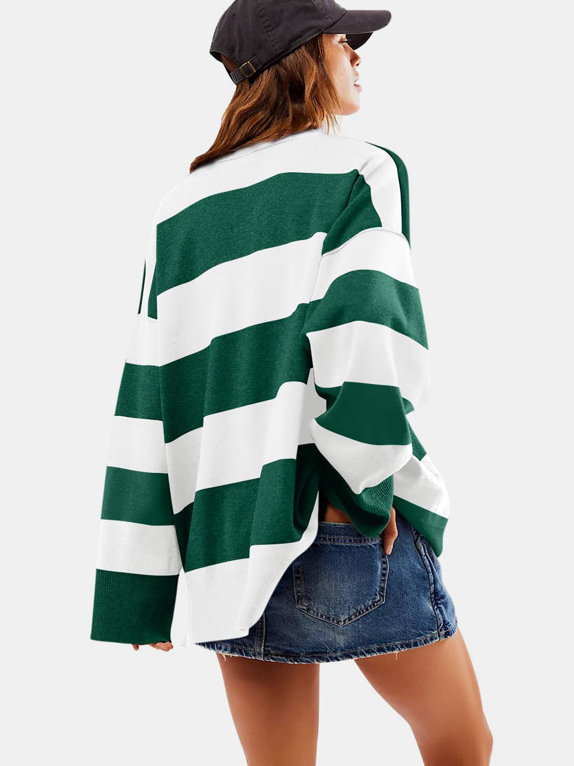 Color Block Half Zip Long Sleeve Sweater - Charming Charlie