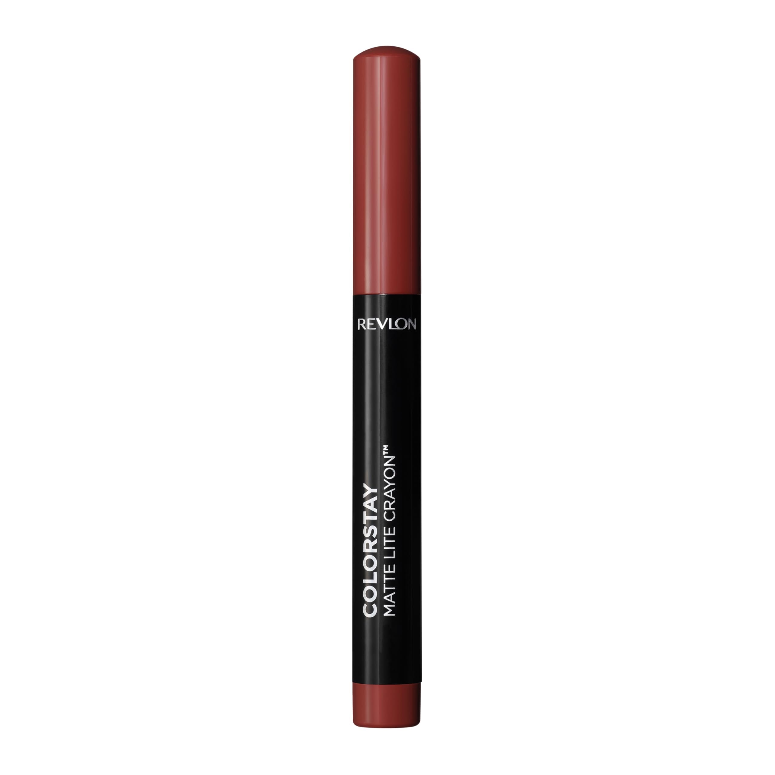 REVLON ColorStay Matte Lite Crayon Lipstick with Built-in Sharpener, Longlasting Non-Drying Matte Formula, Transfer-Proof Lipcolor - Charming Charlie