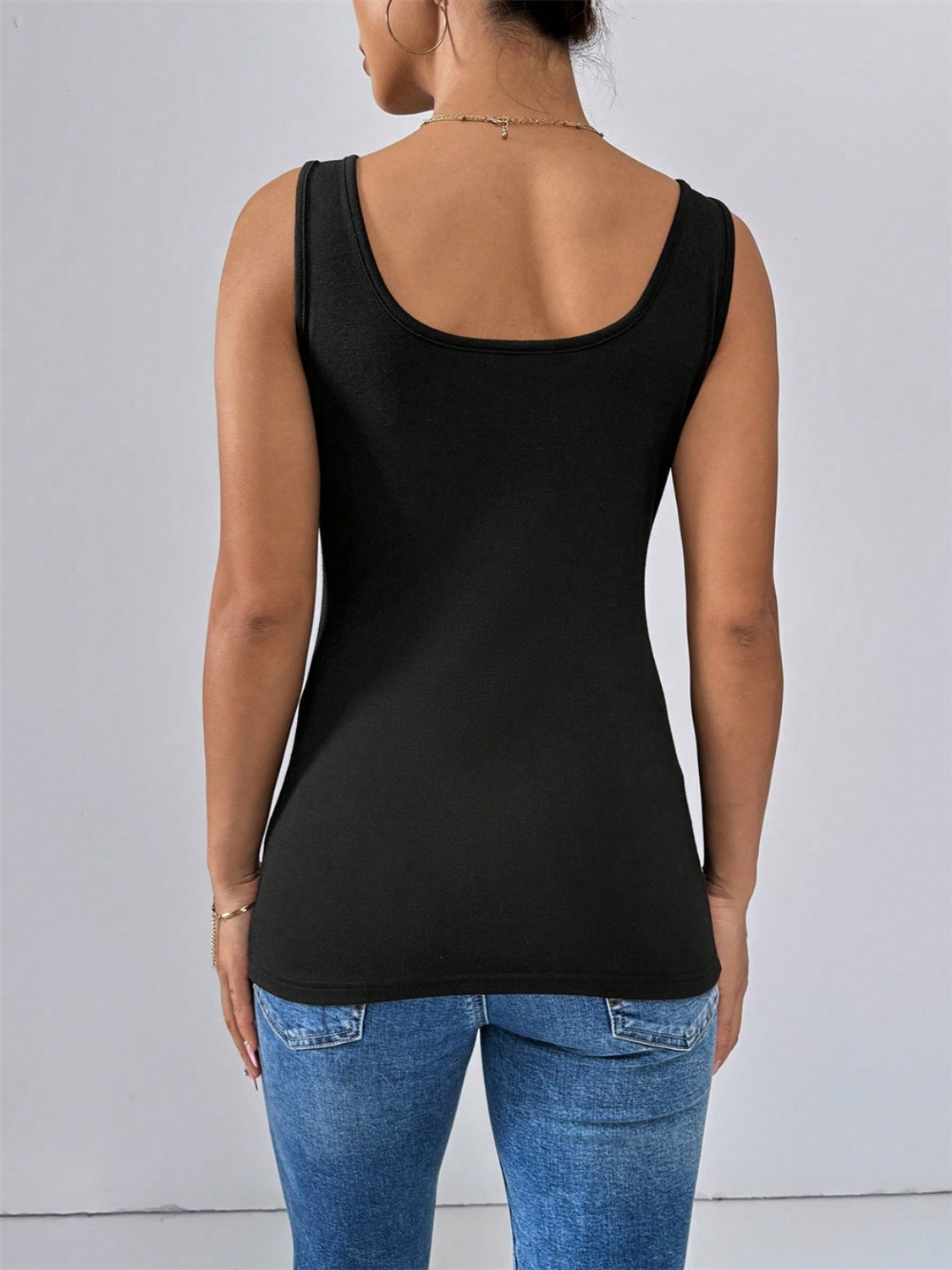 Scoop Neck Wide Strap Tank - Charming Charlie