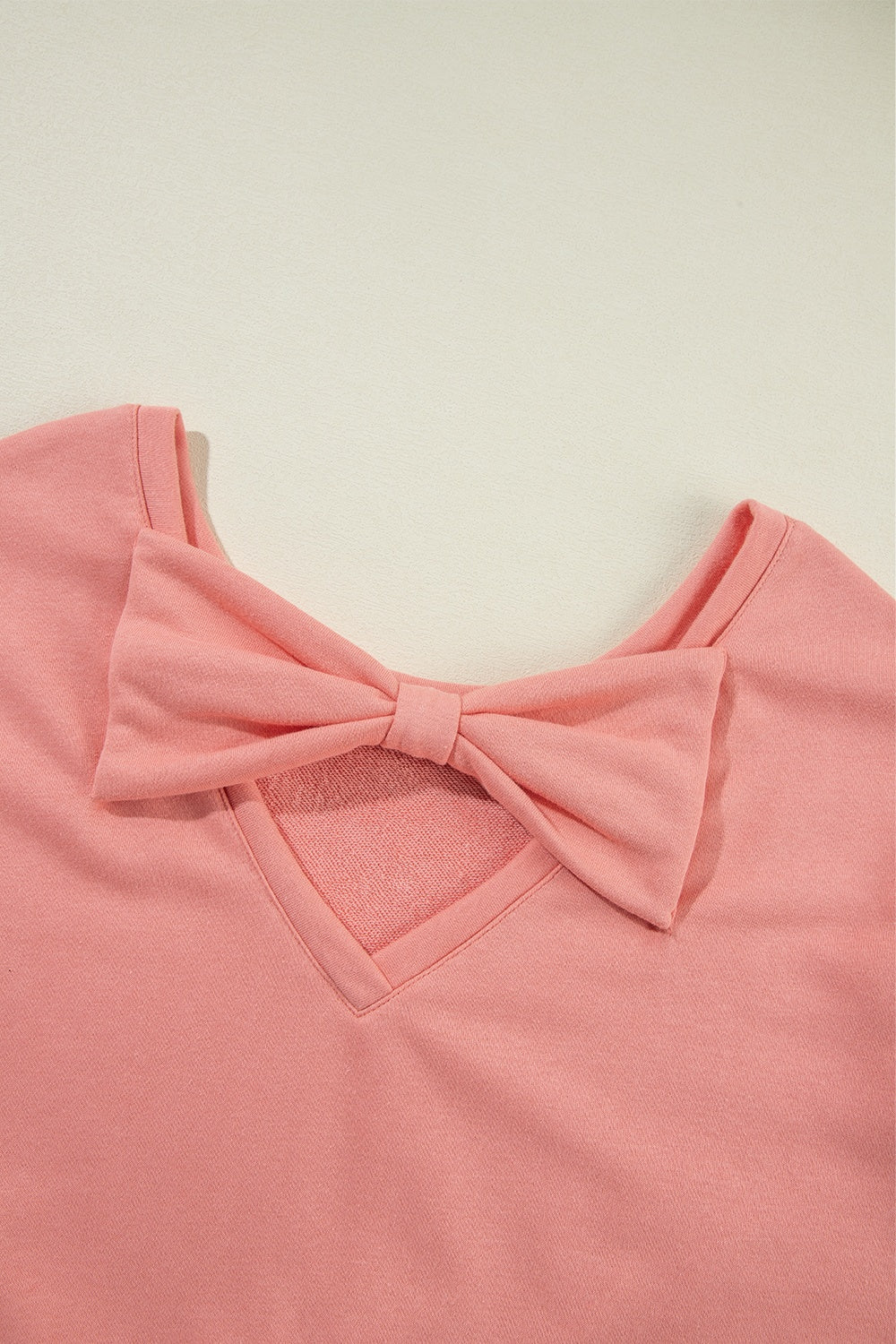 Bow Round Neck Long Sleeve Sweatshirt - Charming Charlie