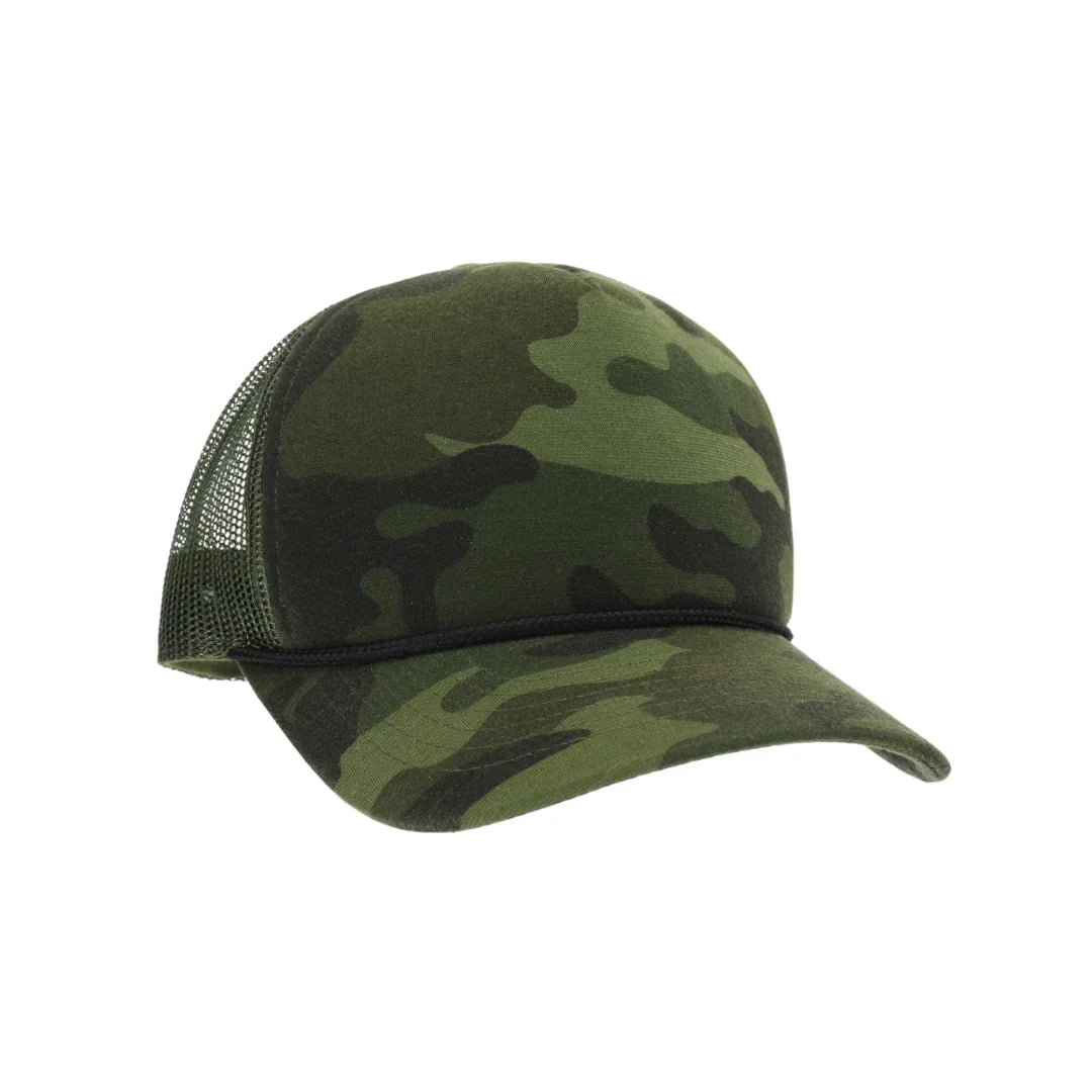 Foam Front C.C Trucker Hat combines classic trucker style with a comfortable foam front panel for a structured fit. Its breathable mesh back ensures ventilation, making it ideal for all-day wear. Designed for durability and style, this hat features adjustable sizing for a personalized fit, making it perfect for outdoor activities or casual outings.