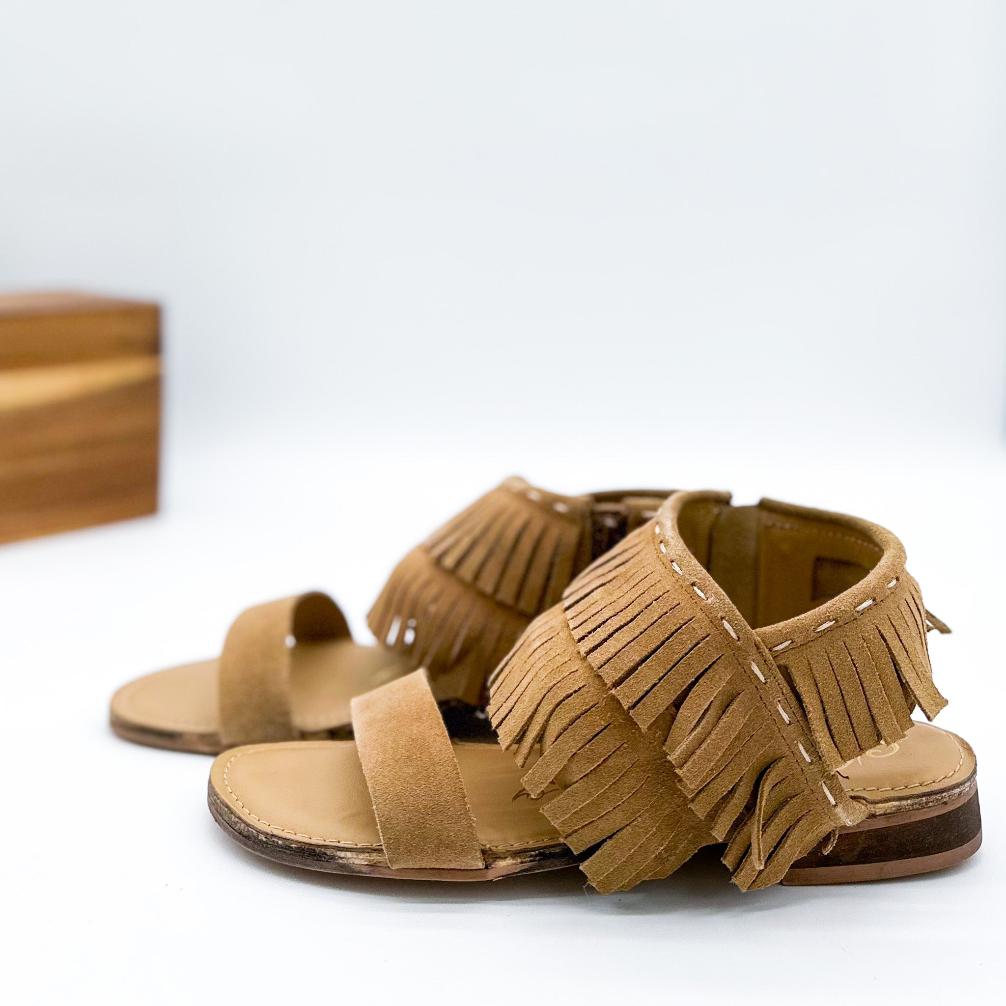 Fringe Star Sandal in Tan - Charming Charlie