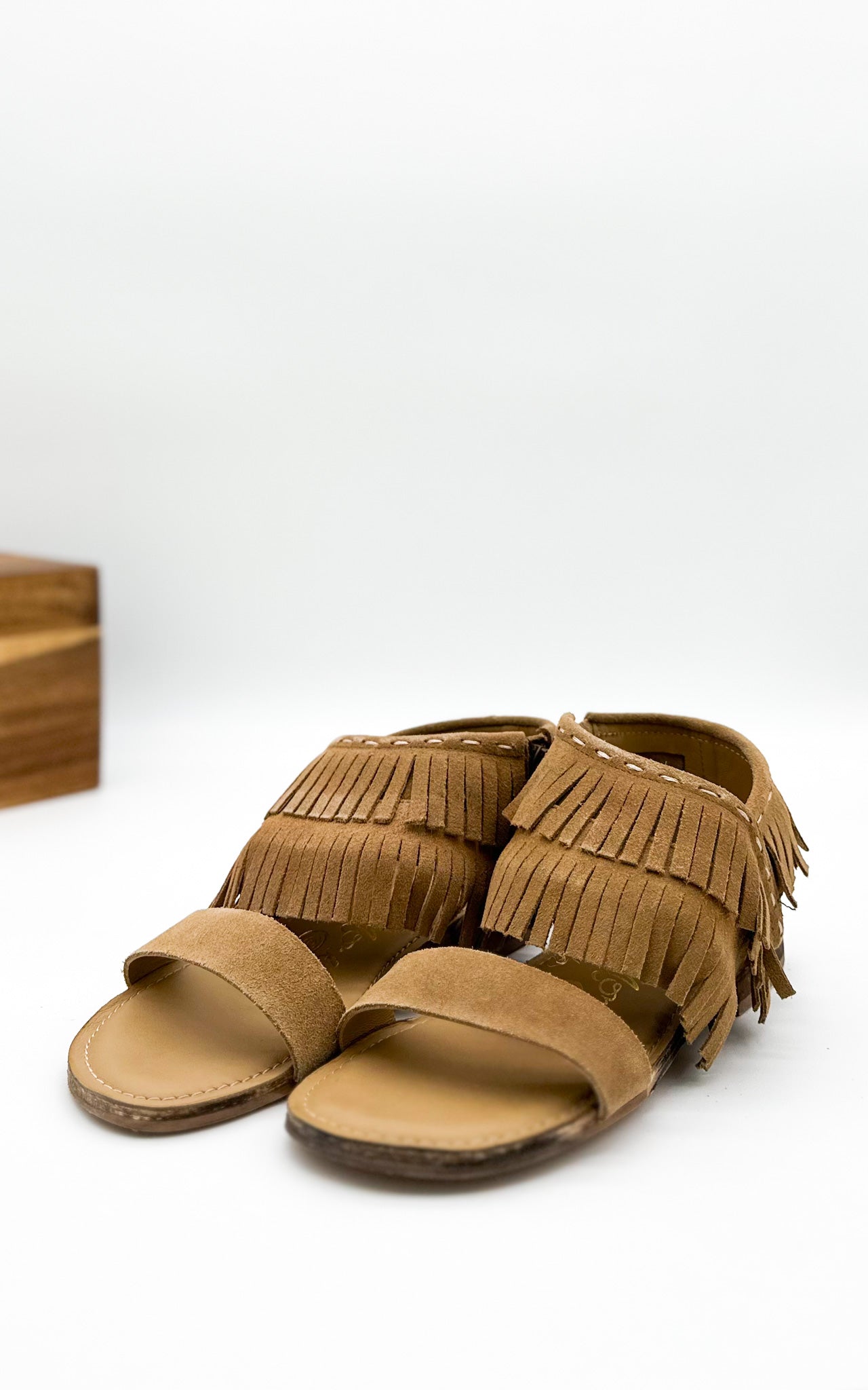 Fringe Star Sandal in Tan - Charming Charlie