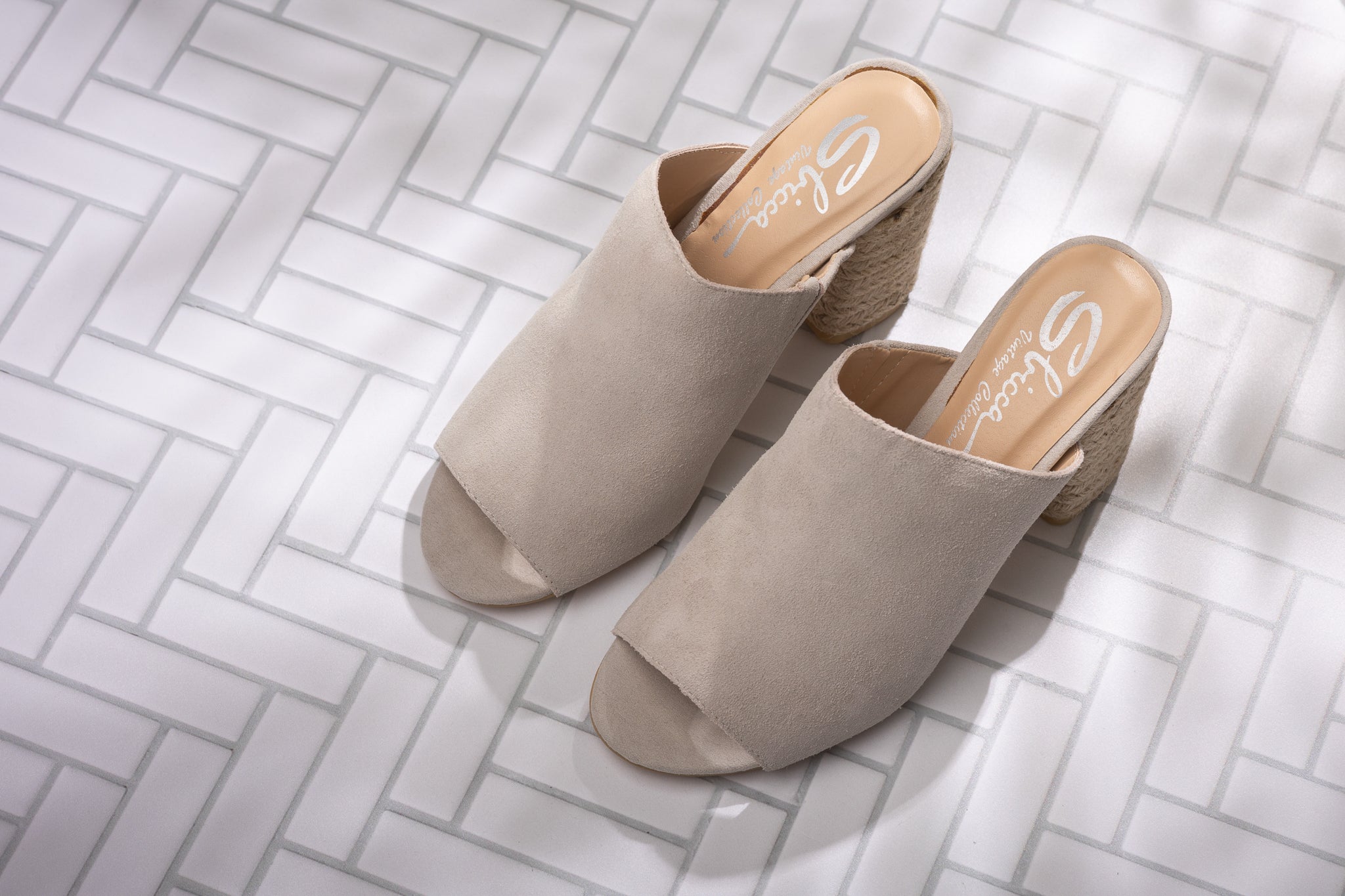 Helena Heeled Sandal in Ice Suede - Charming Charlie