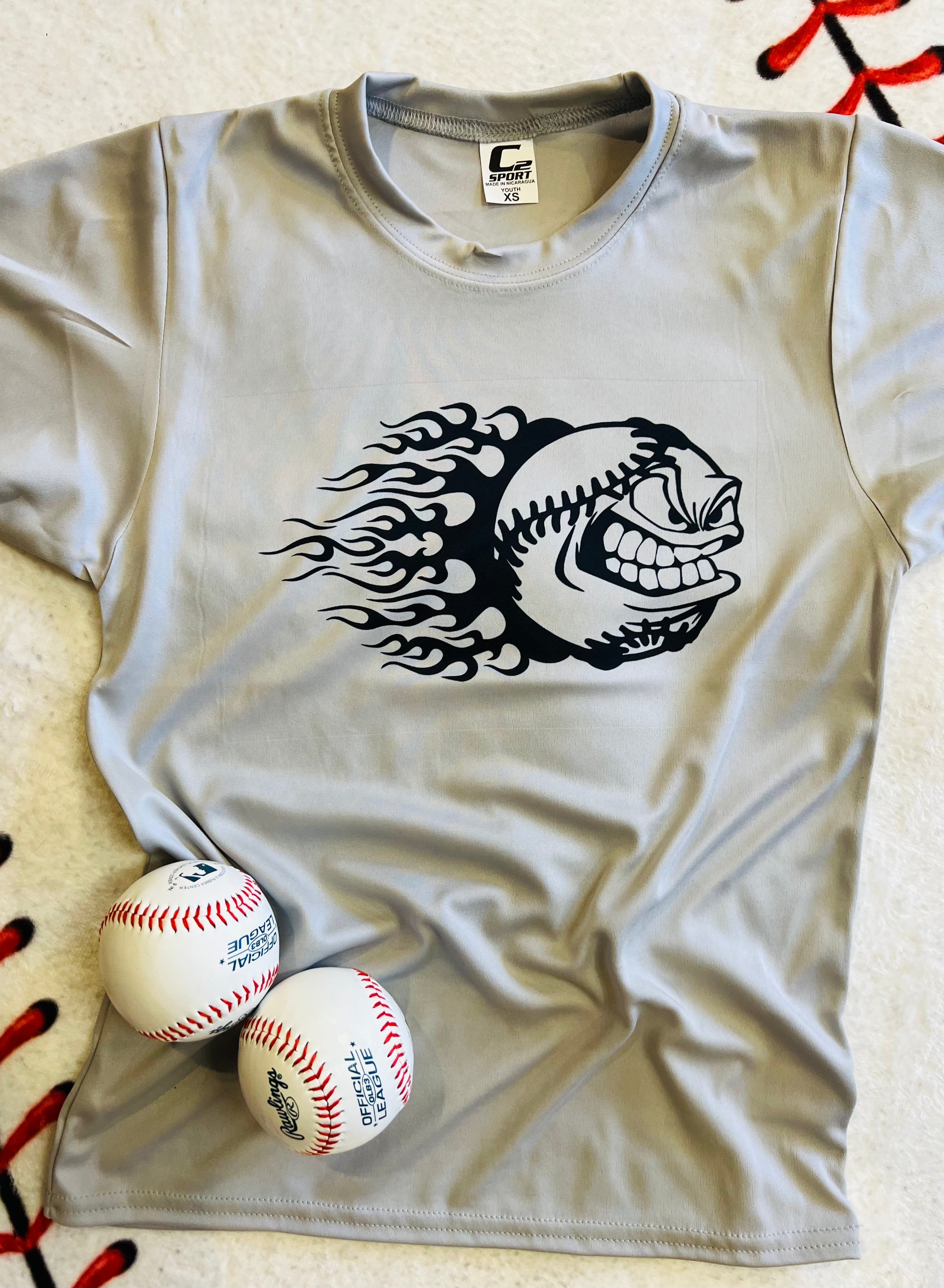Blazing Baseball Face Dri Fit Tee - Charming Charlie
