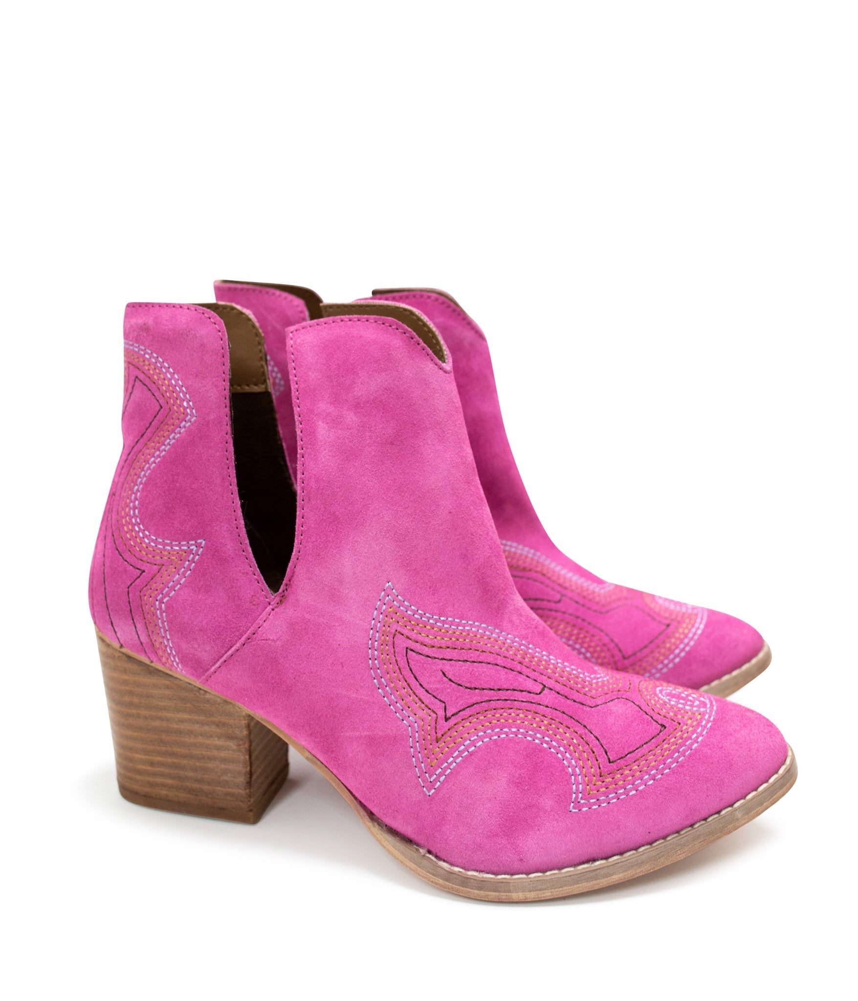 Journee Ankle Boots in Magenta - Charming Charlie