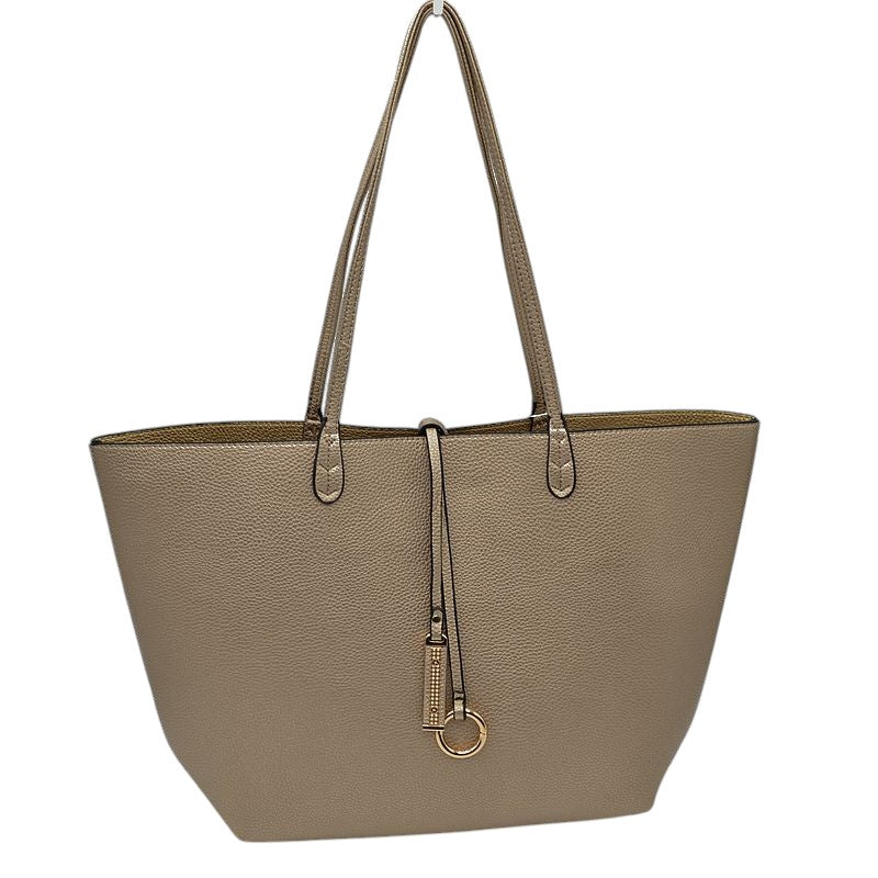 Kendra Reversible Supersoft Vegan Leather Tote Handbag - Dark Silver/Gold - Tote Bag