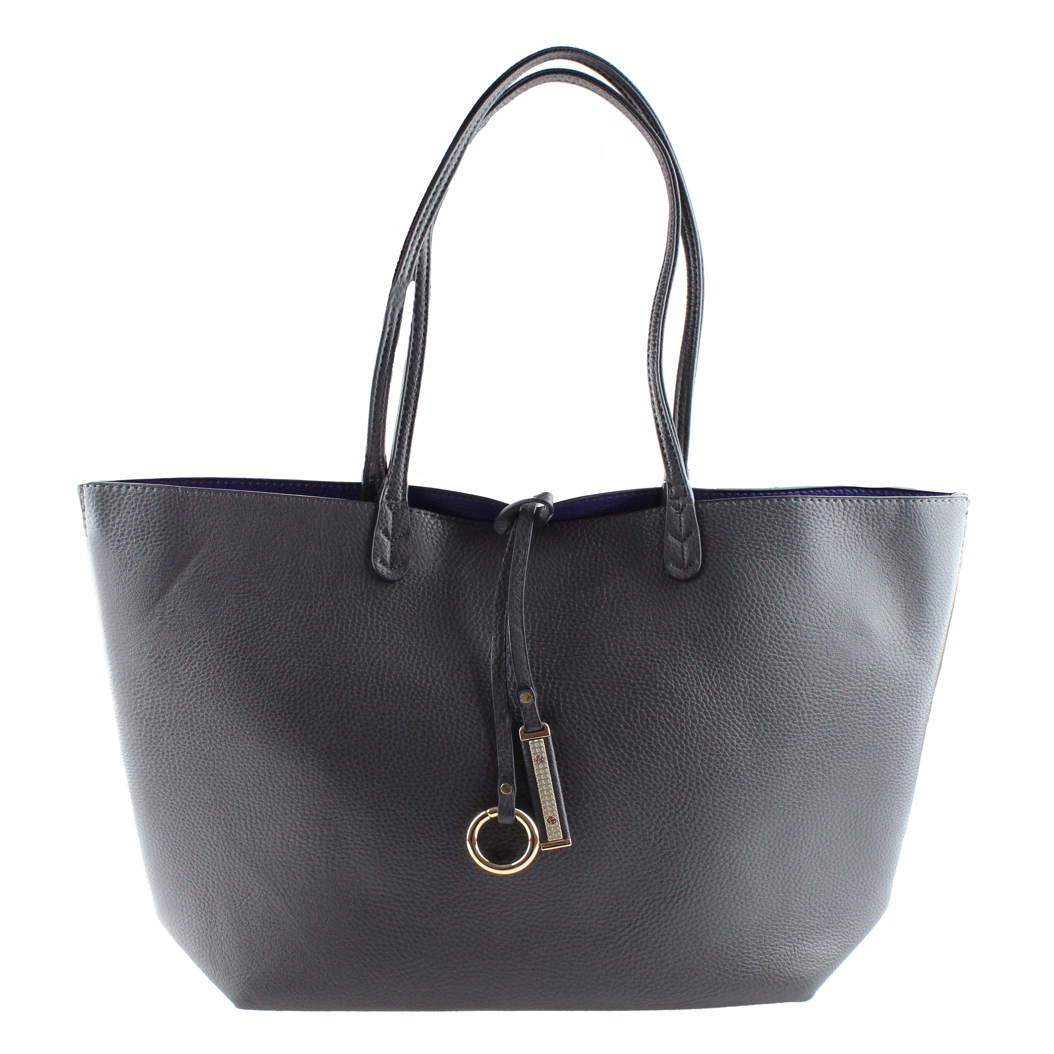 Reversible Supersoft Vegan Leather Tote Handbag flips inside-out, a roomy main compartment, inside pouch w/strap, multiplies your styling options & keeps you organized on the go. Soft structured base can carry everything you need & become your favorite bag of all times. Chic & reliable, great gift for any occasion.