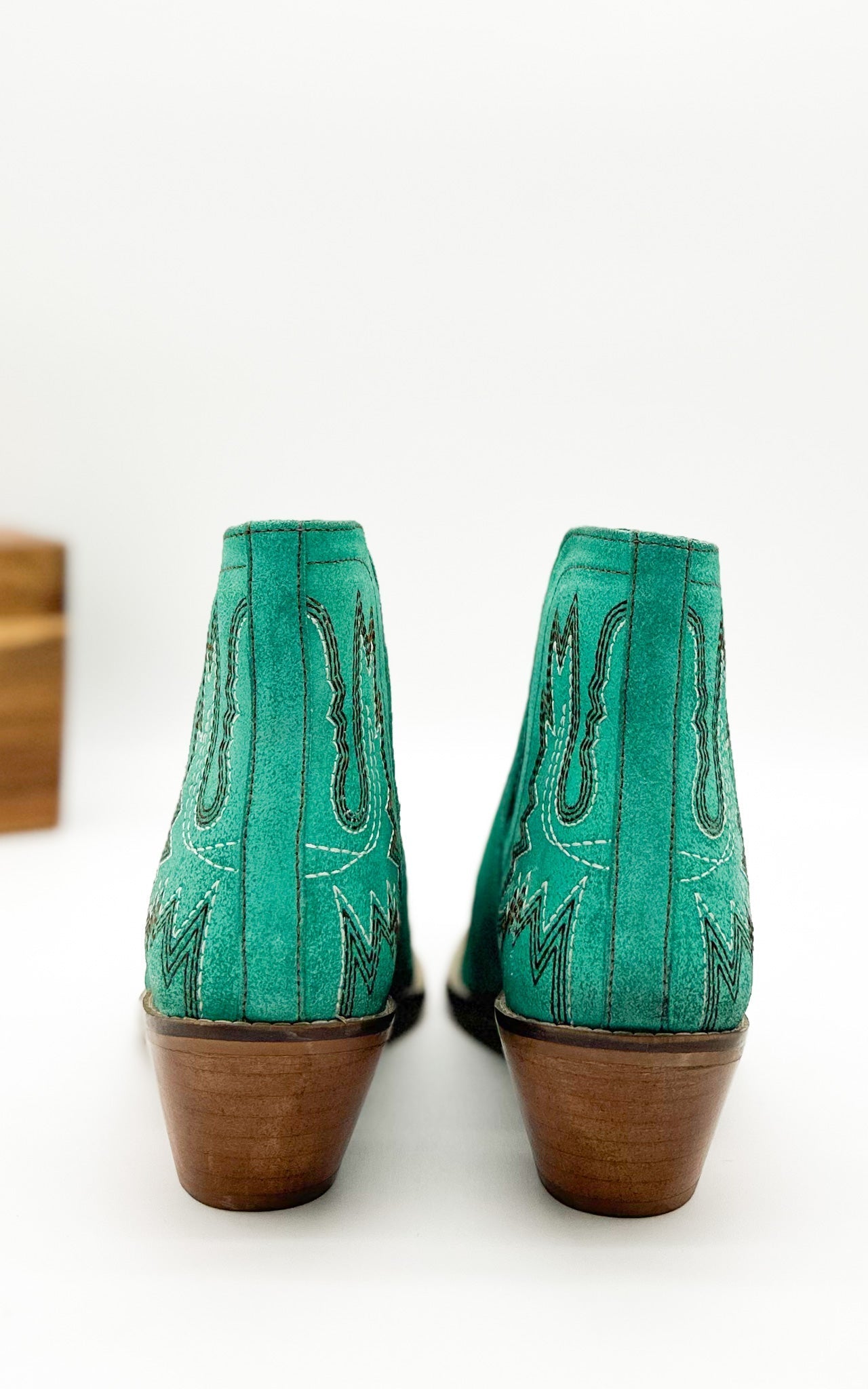 Kickin' Booties in Turquoise Suede - Charming Charlie