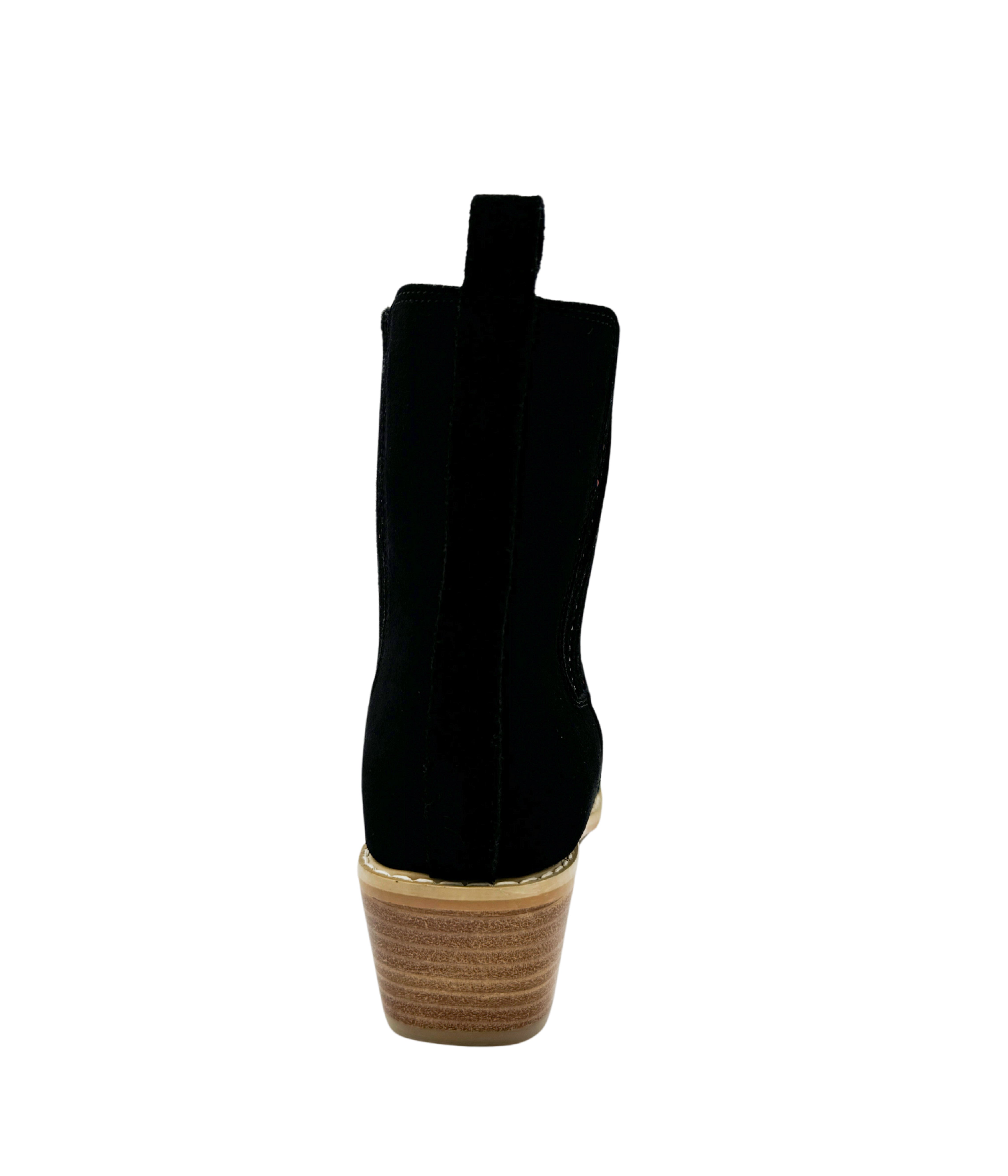 Leonor Suede Ankle Boot in Black - Charming Charlie