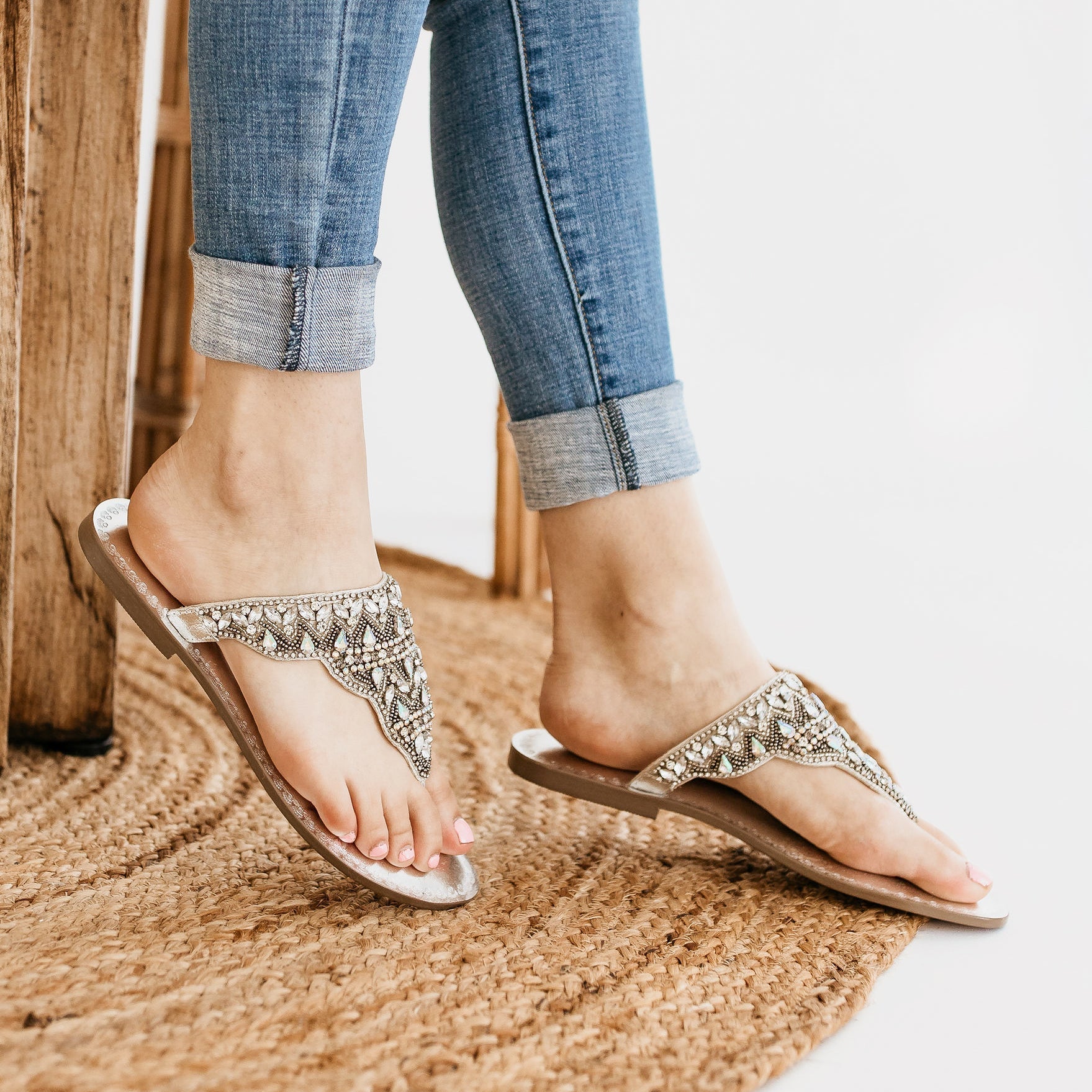 Loving U Sandals in Silver - Charming Charlie
