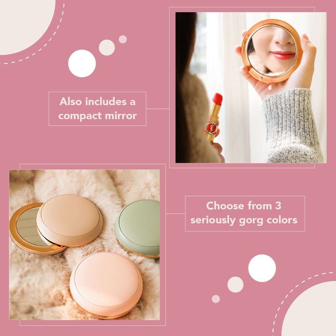 Cute Power Bank Includes Compact Mirror - Multitasky