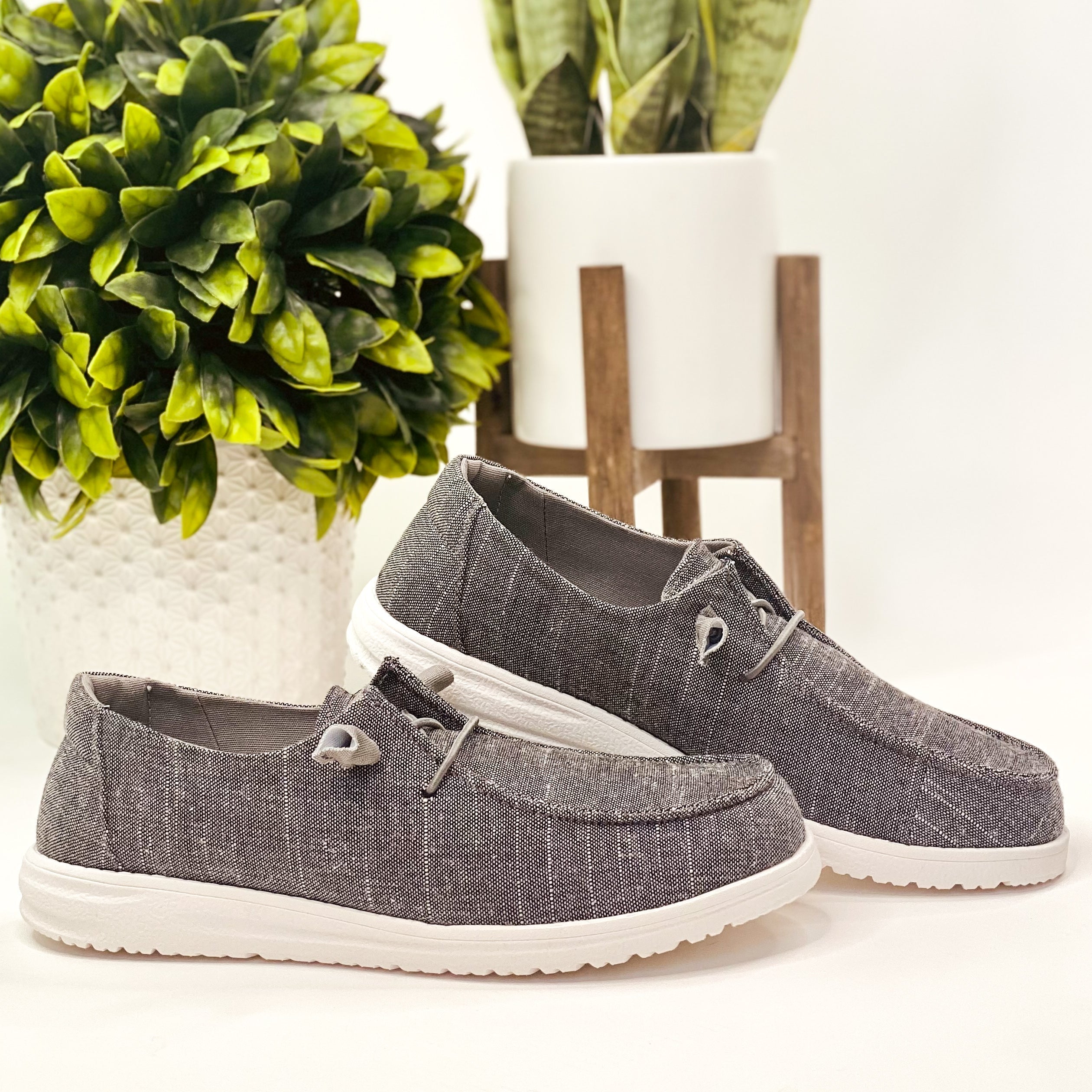 Maco Sneaker in Charcoal - Charming Charlie