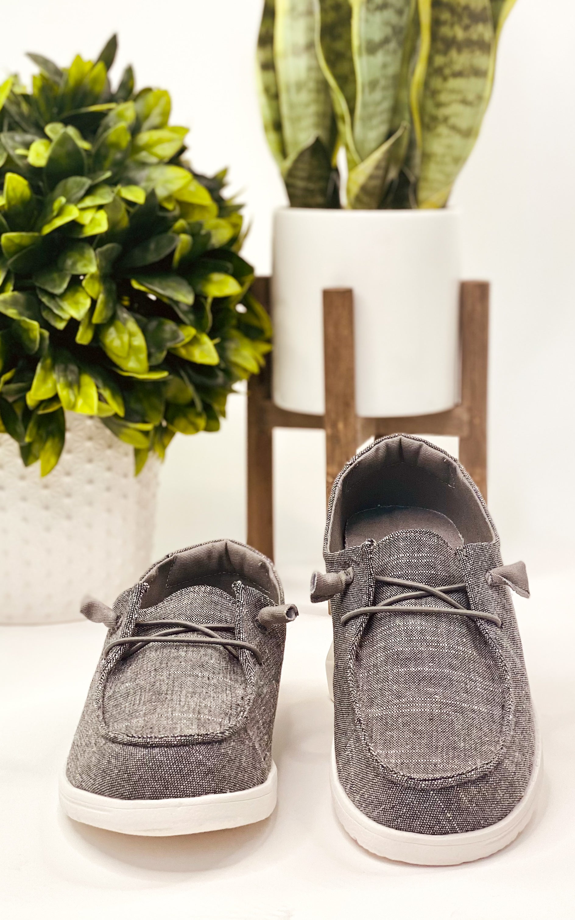 Maco Sneaker in Charcoal - Charming Charlie