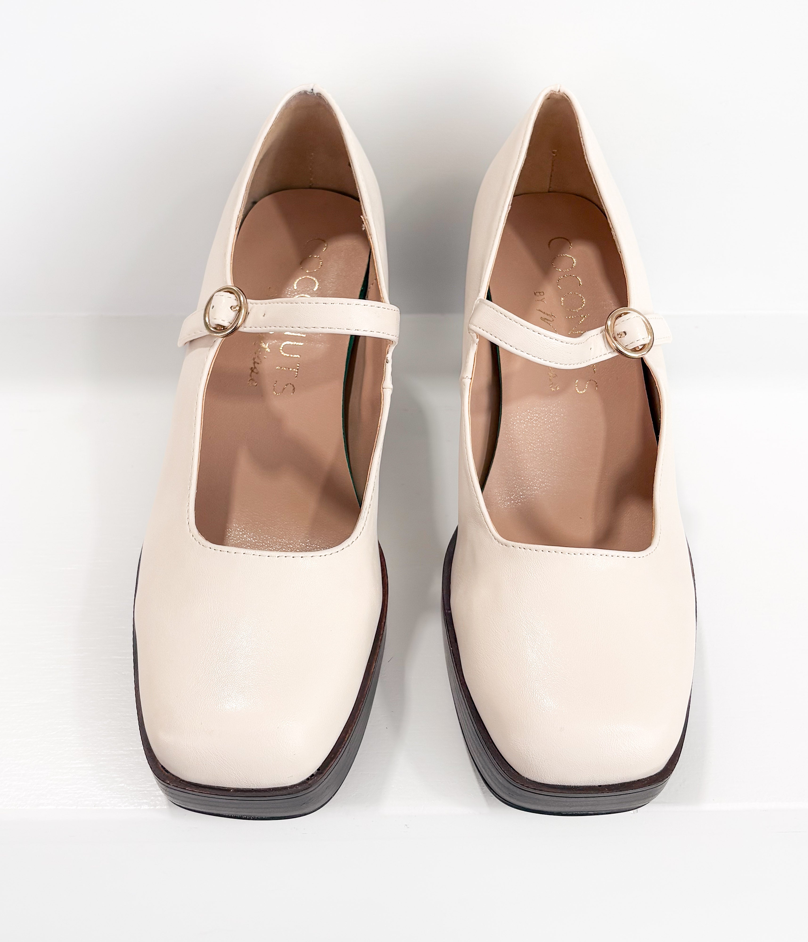 Matilda Platform Heel in Bone - Charming Charlie