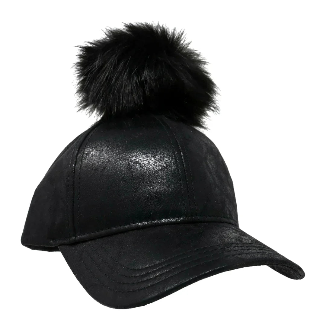 Black Metallic Fur Pom CC Ball Cap combines a stylish metallic sheen with a soft fur pom for a distinctive look. Designed with expert craftsmanship, this cap ensures a comfortable fit and lasting quality, making it a versatile accessory that enhances both casual and chic ensembles.
