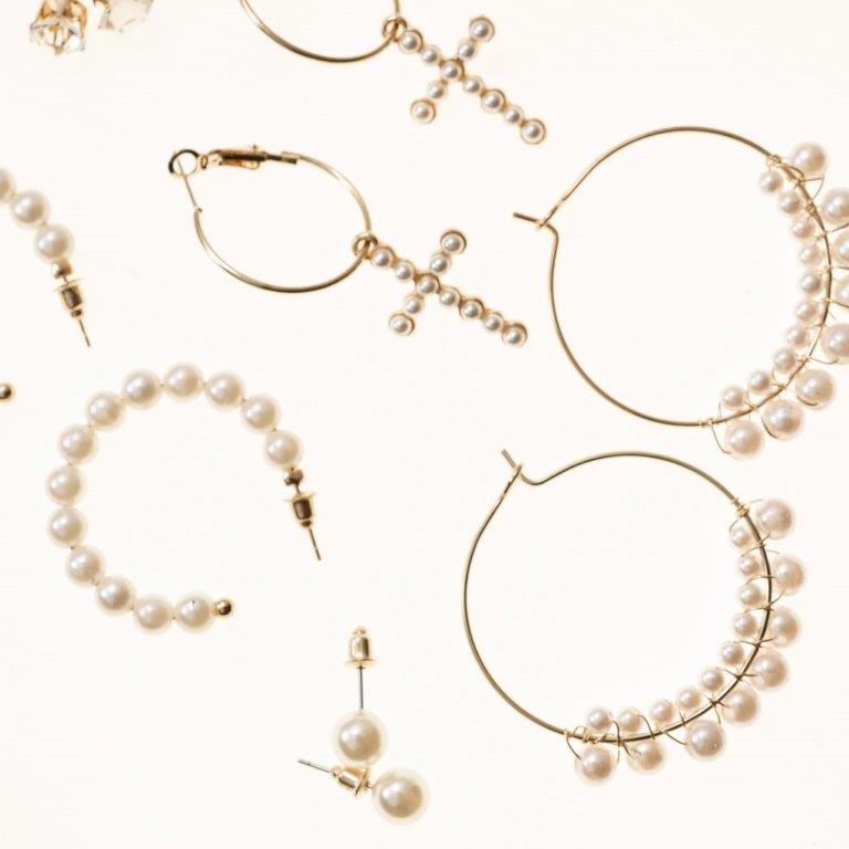 Set Of 6 Multi Pearl Stud And Hoop Earrings On A Card - Charming Charlie