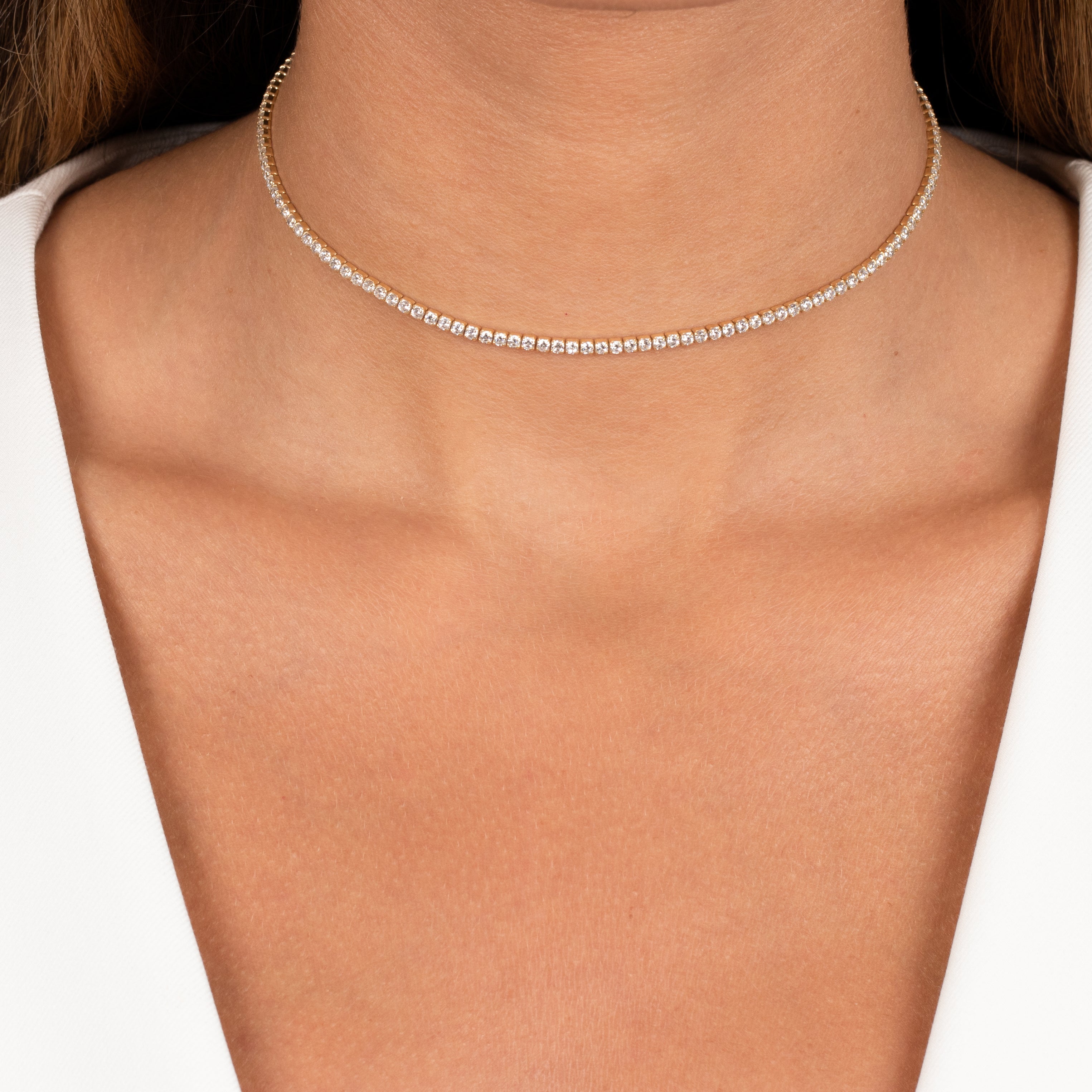 Thin Tennis Choker - Adina's Jewels