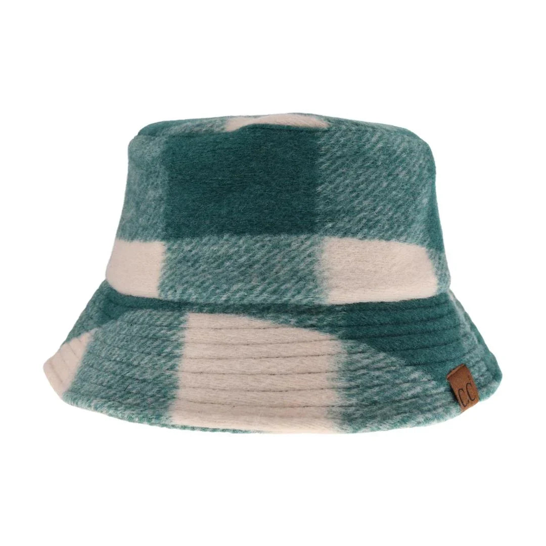 Green multi Plaid C.C Bucket Hat combines classic style with practical design, featuring a timeless plaid pattern that complements any outfit. Crafted for comfort and durability, this hat offers reliable sun protection while maintaining breathability. Its versatile look makes it an essential accessory for both casual and outdoor wear, ensuring you stay stylish and shielded throughout the day.