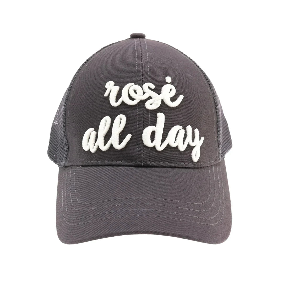 Rose All Day Embroidered High Ponytail CC Ball Cap combines style and functionality with its embroidered design and convenient high ponytail opening. Crafted for comfort and breathability, this cap offers a perfect fit for active lifestyles while keeping your hair neatly in place. Ideal for outdoor activities or casual wear, it adds a polished touch to any outfit.