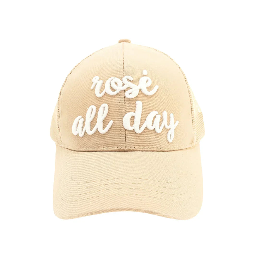 Rose All Day Embroidered High Ponytail CC Ball Cap combines style and functionality with its embroidered design and convenient high ponytail opening. Crafted for comfort and breathability, this cap offers a perfect fit for active lifestyles while keeping your hair neatly in place. Ideal for outdoor activities or casual wear, it adds a polished touch to any outfit.