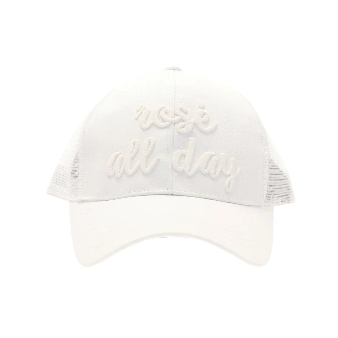 Rose All Day Embroidered High Ponytail CC Ball Cap combines style and functionality with its embroidered design and convenient high ponytail opening. Crafted for comfort and breathability, this cap offers a perfect fit for active lifestyles while keeping your hair neatly in place. Ideal for outdoor activities or casual wear, it adds a polished touch to any outfit.