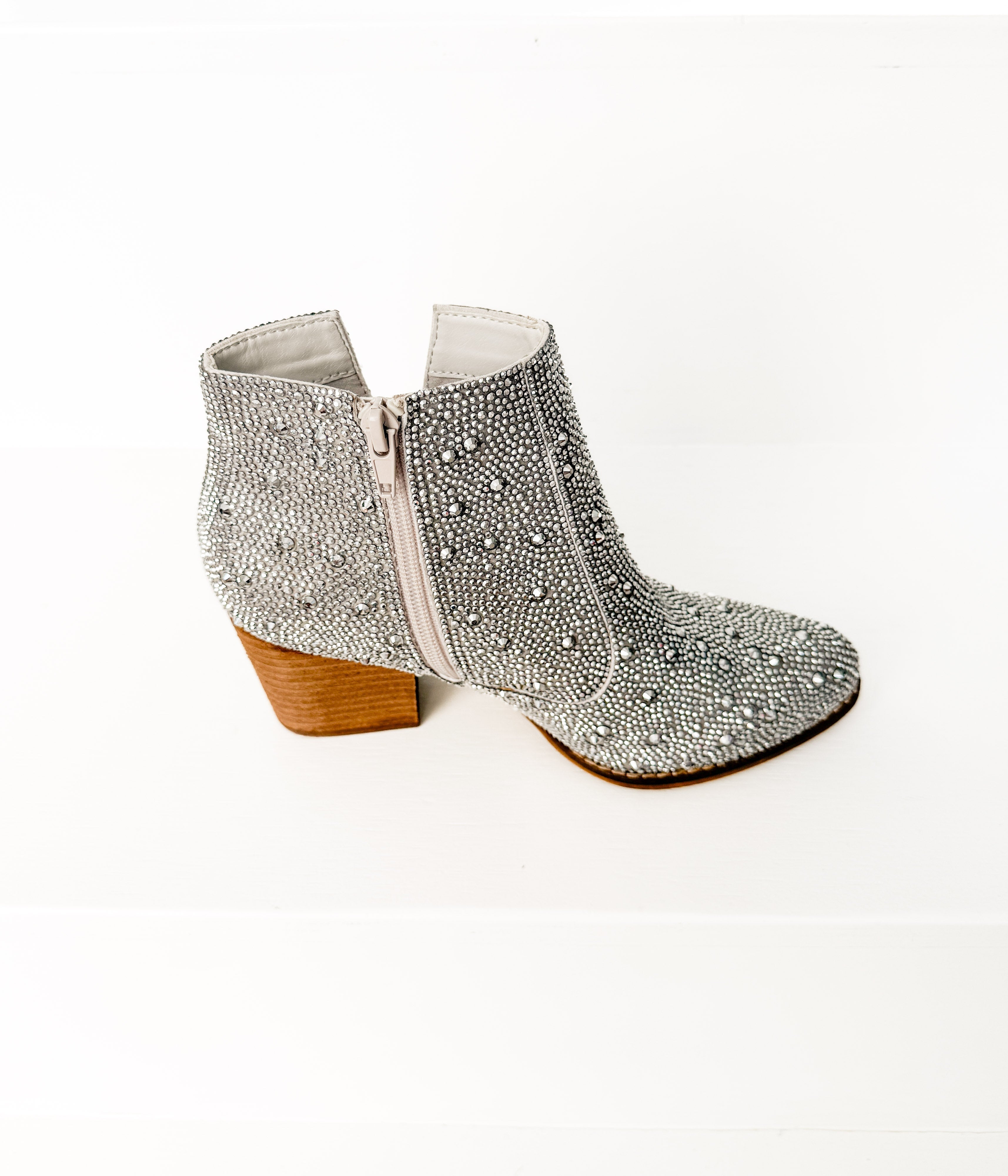 Shine Star Rhinestone Bootie in Silver - Charming Charlie