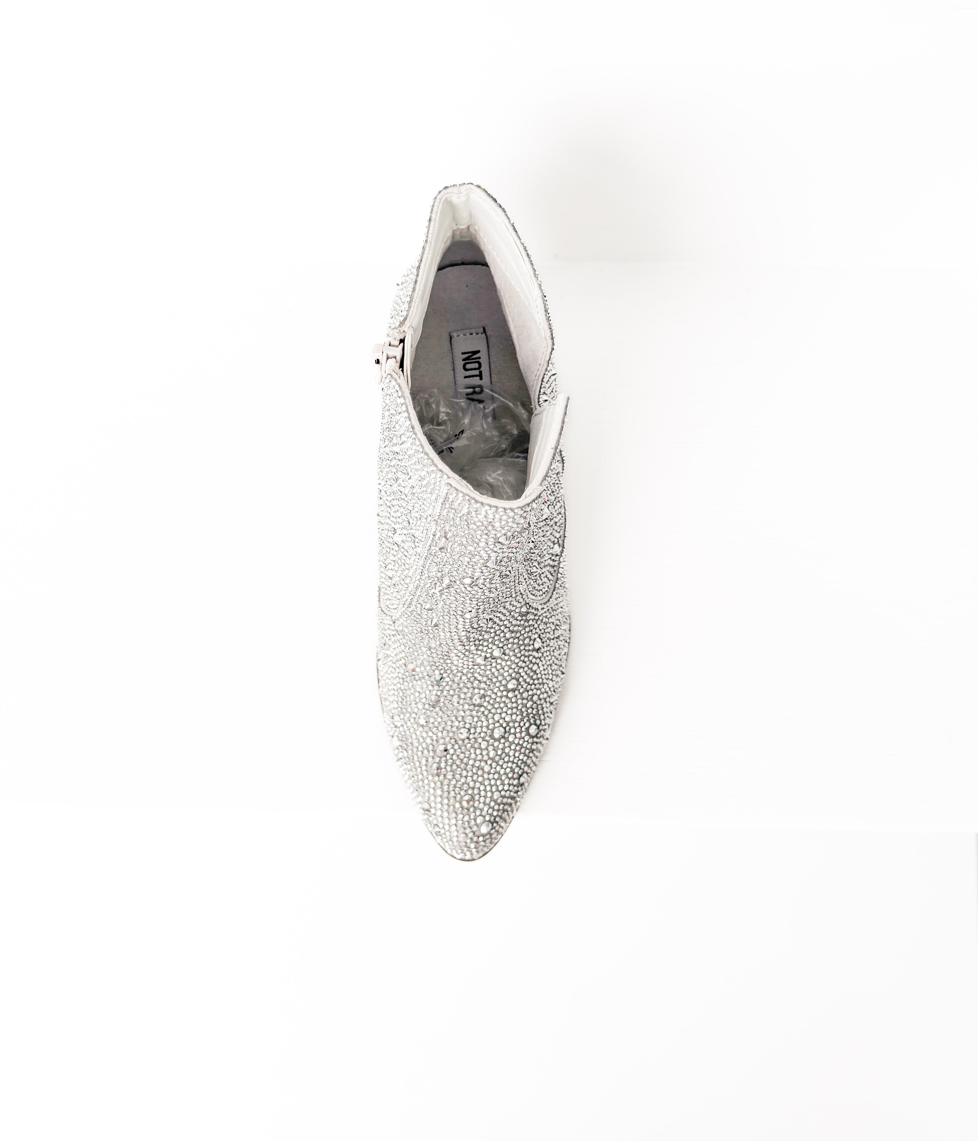 Shine Star Rhinestone Bootie in Silver - Charming Charlie