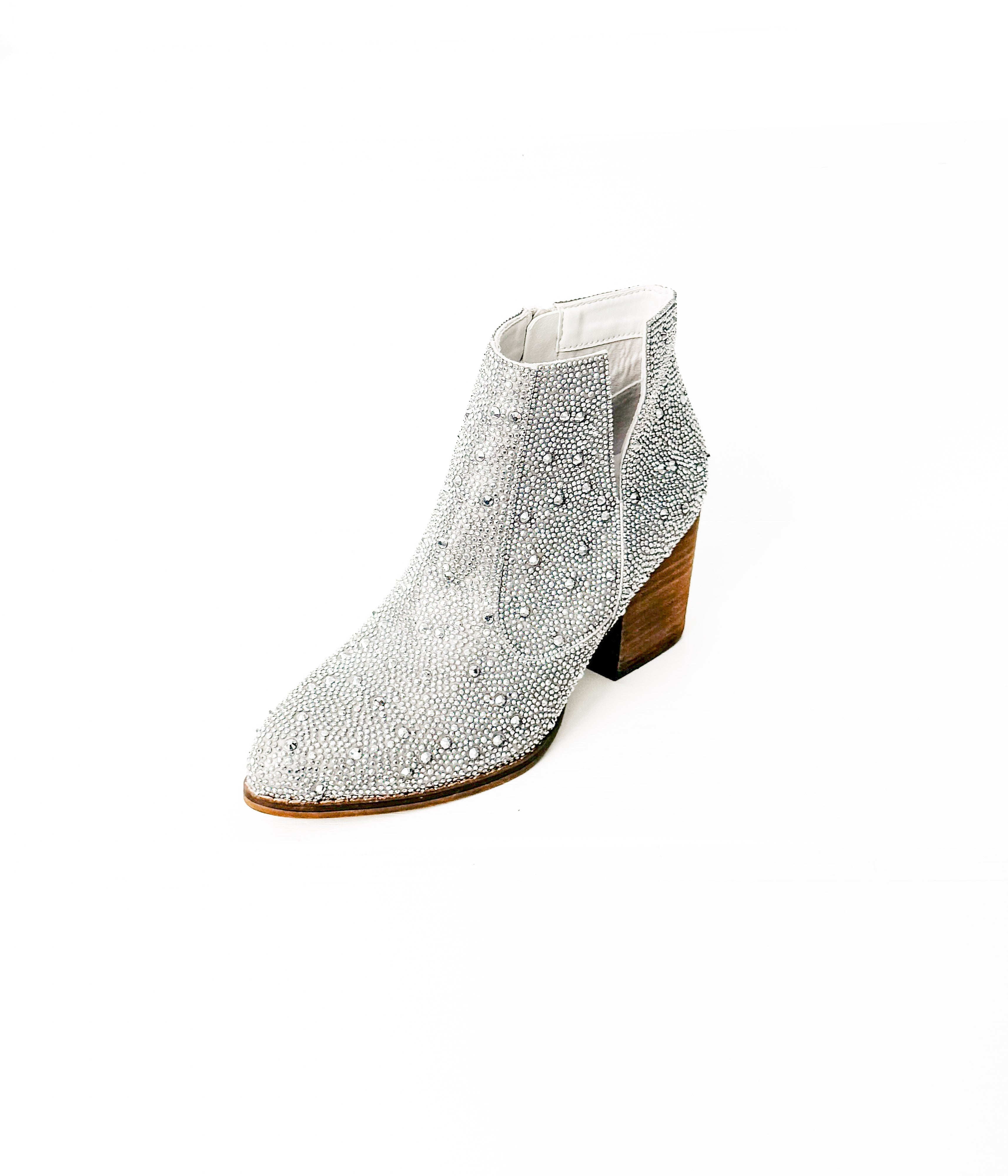 Shine Star Rhinestone Bootie in Silver - Charming Charlie