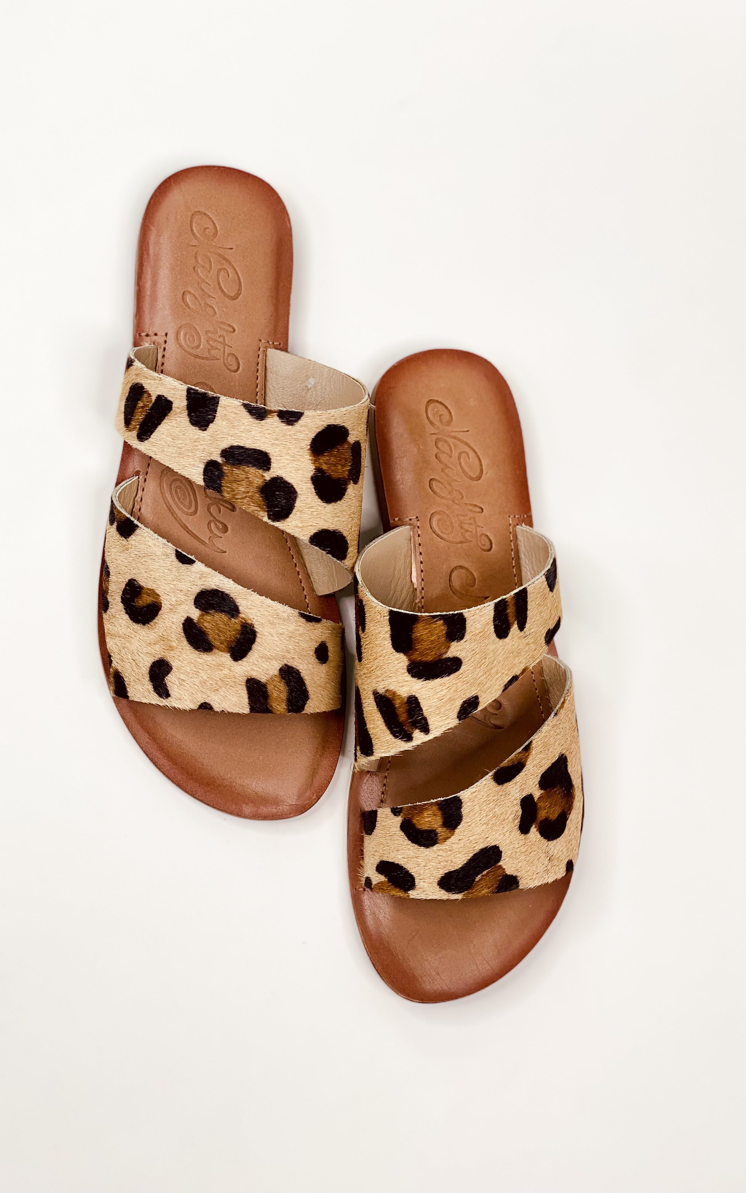 Spirited Dual Strap Slide in Leopard - Charming Charlie