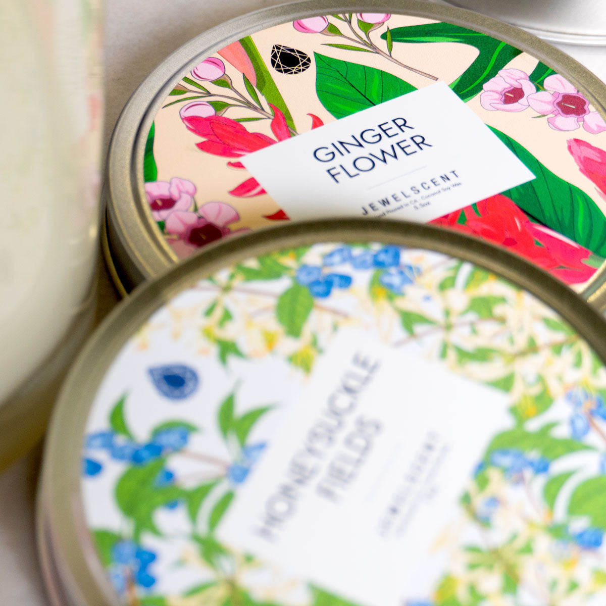 Ginger Flower 5.5oz Tin Jewelry Candle - Charming Charlie