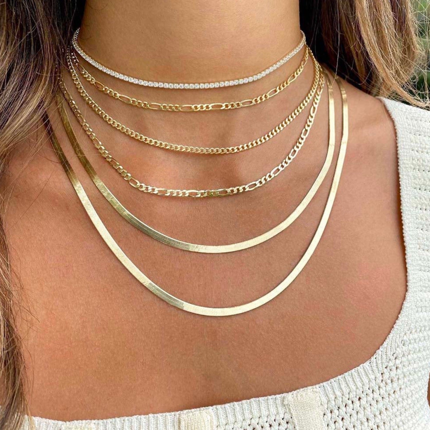 Thin Tennis Choker - Adina's Jewels