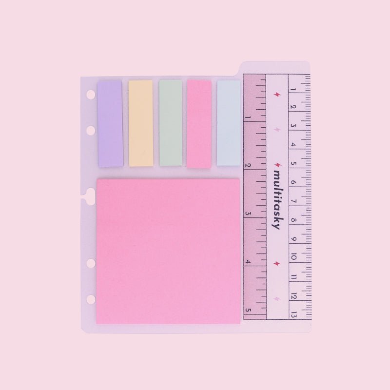 Sticky Note Ruler Insert for A5/A6 Looseleaf Notebook - Multitasky