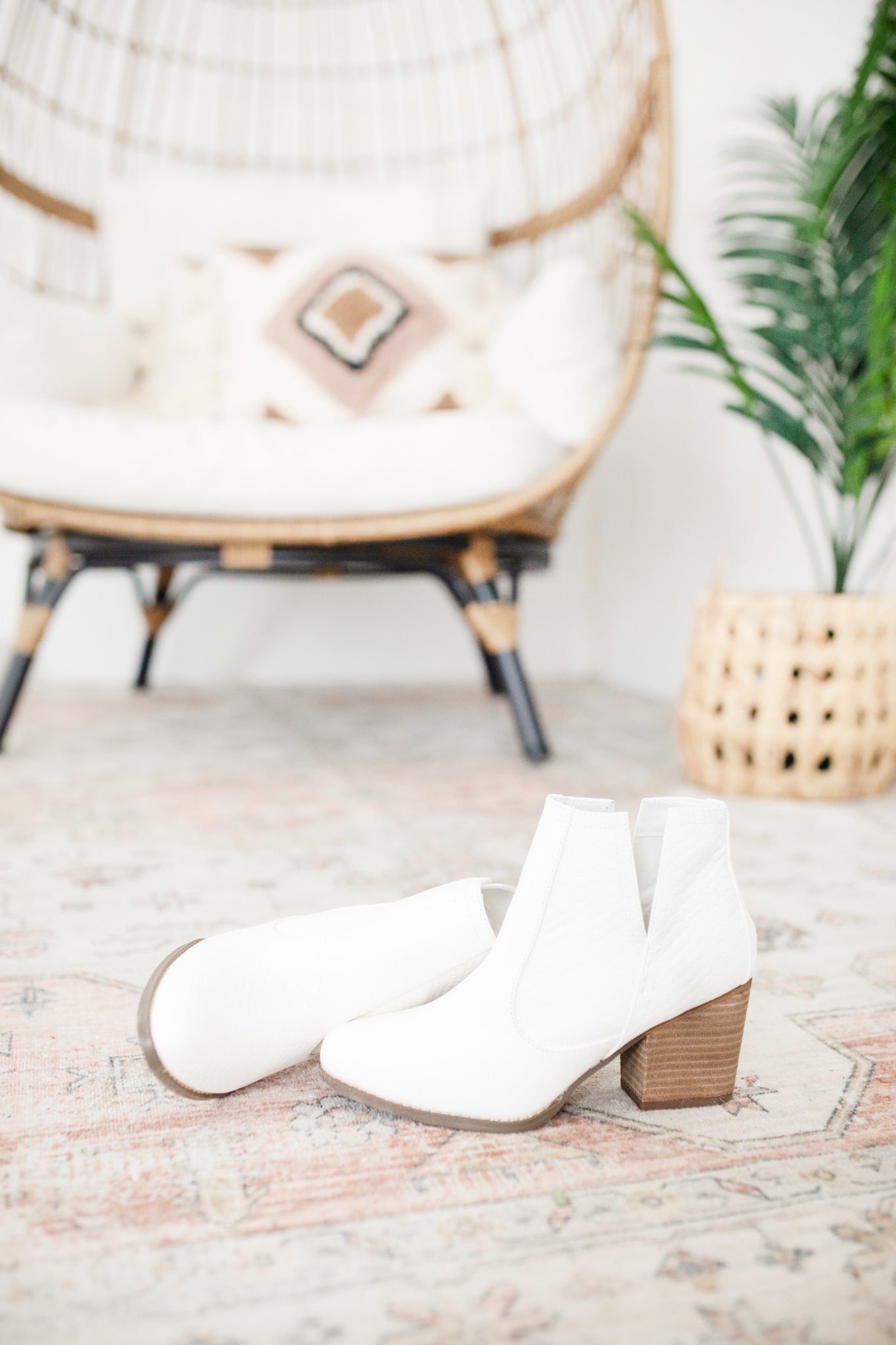 Tarim Bootie in White - Charming Charlie