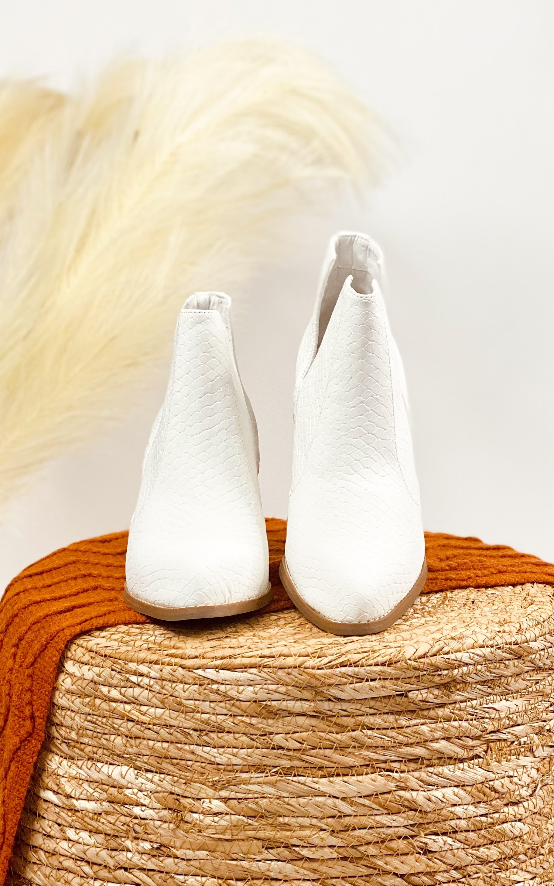 Tarim Bootie in White - Charming Charlie