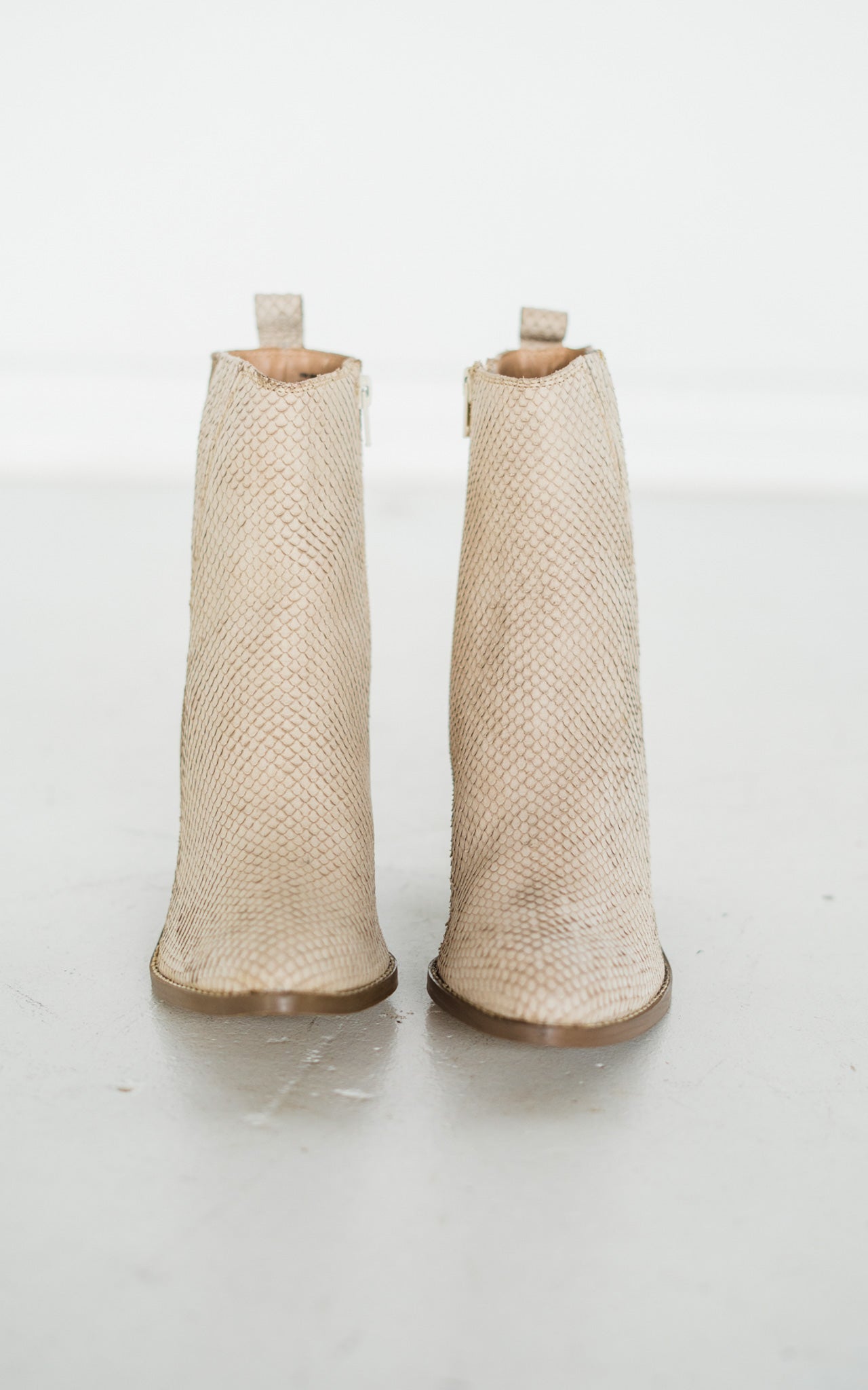 Taris Ankle Boot in Cream - Charming Charlie