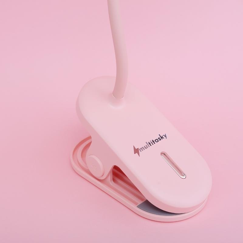 Pink lamp clip that bends