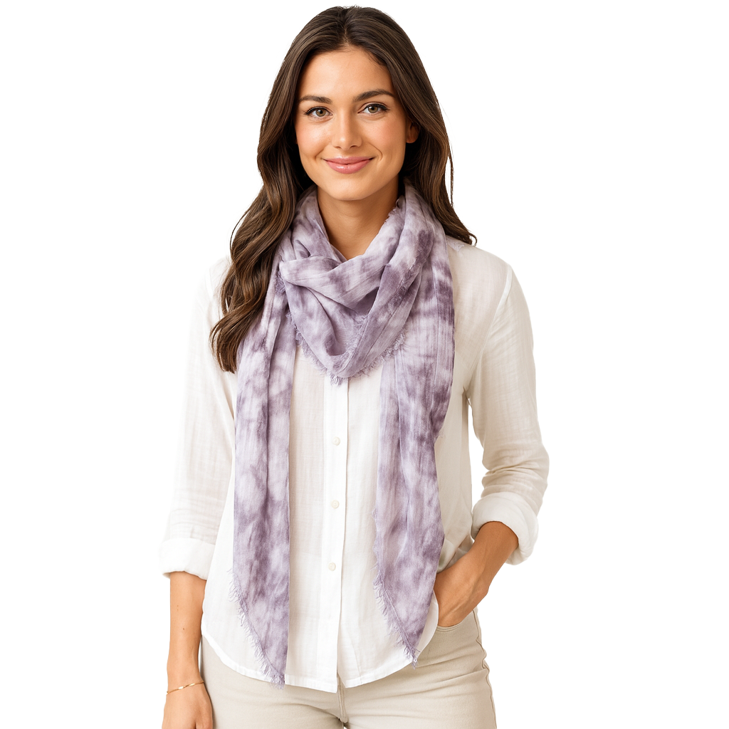 Hand Dyed Silk Vintage Tie Dye Scarf - Charming Charlie
