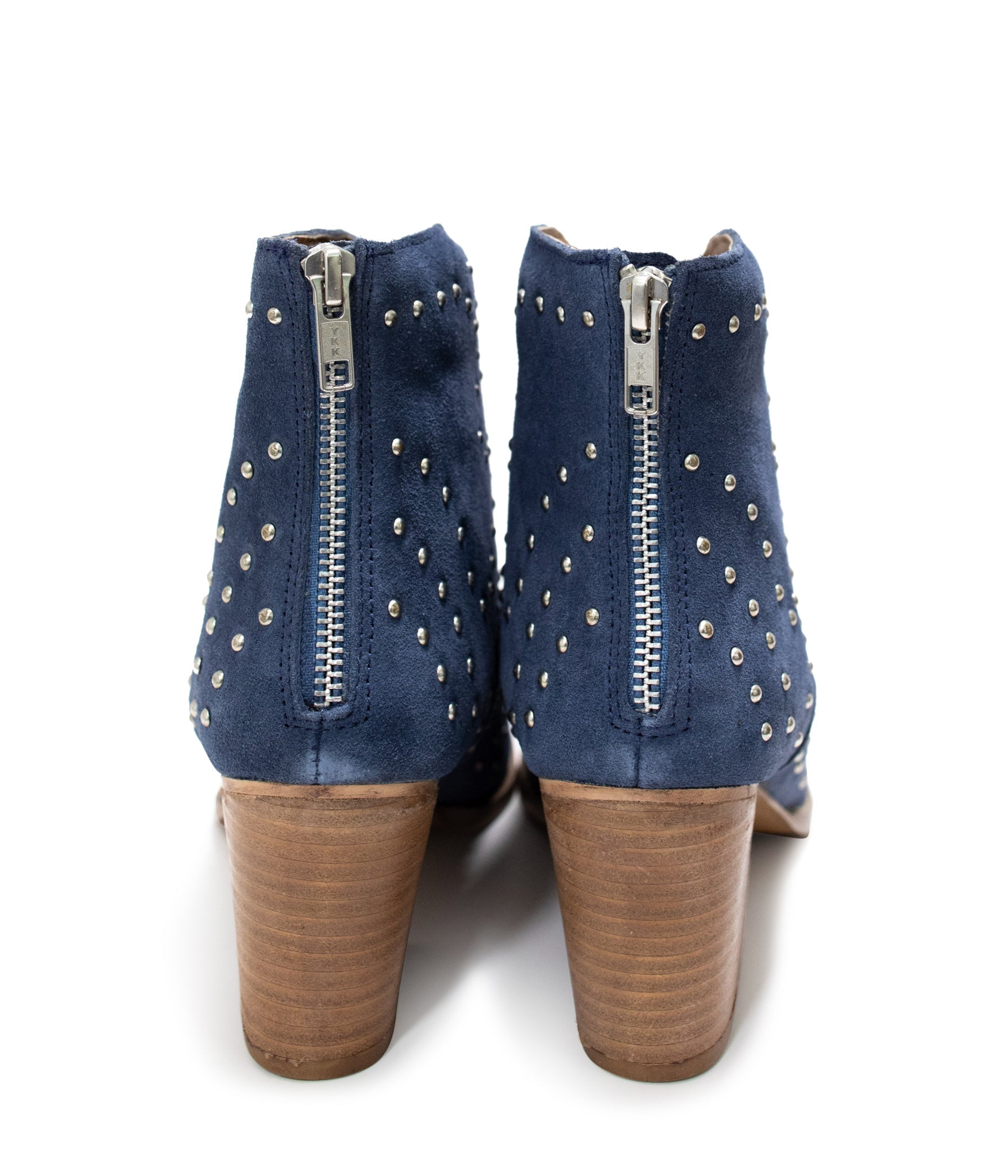 Twilight Studded Heeled Ankle Boot in Denim - Charming Charlie