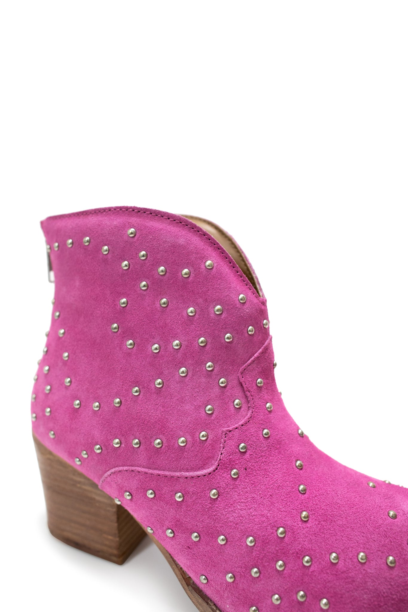 Twilight Studded Heeled Ankle Boot in Magenta - Charming Charlie