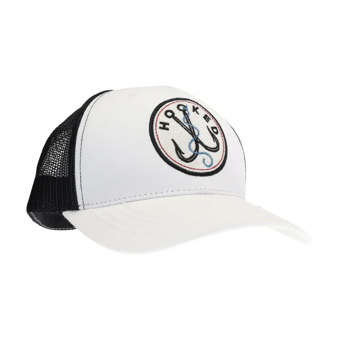 White Unisex Embroidered Hooked Patch C.C Trucker Ball Cap features a detailed embroidered hooked patch, combining classic style with durable craftsmanship. Its breathable mesh back ensures comfort and ventilation, making it ideal for all-day wear. Designed for versatility, this cap suits various casual and outdoor activities while providing a secure fit. Perfect for those seeking a blend of function and distinctive design in headwear.
