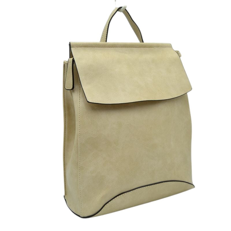 Vegan Backpack Best Seller - Modern Chic Vegan Long-lasting Faux Leather Backpack Convertible Bag, largely spaced, daily necessities can be put into this fashionable bag, take it to school, work or a day trip, simple sophistication, dress to impress. Perfect Birthday Gift, Anniversary Gift, Thank you Gift, Vegan Convertible Backpack